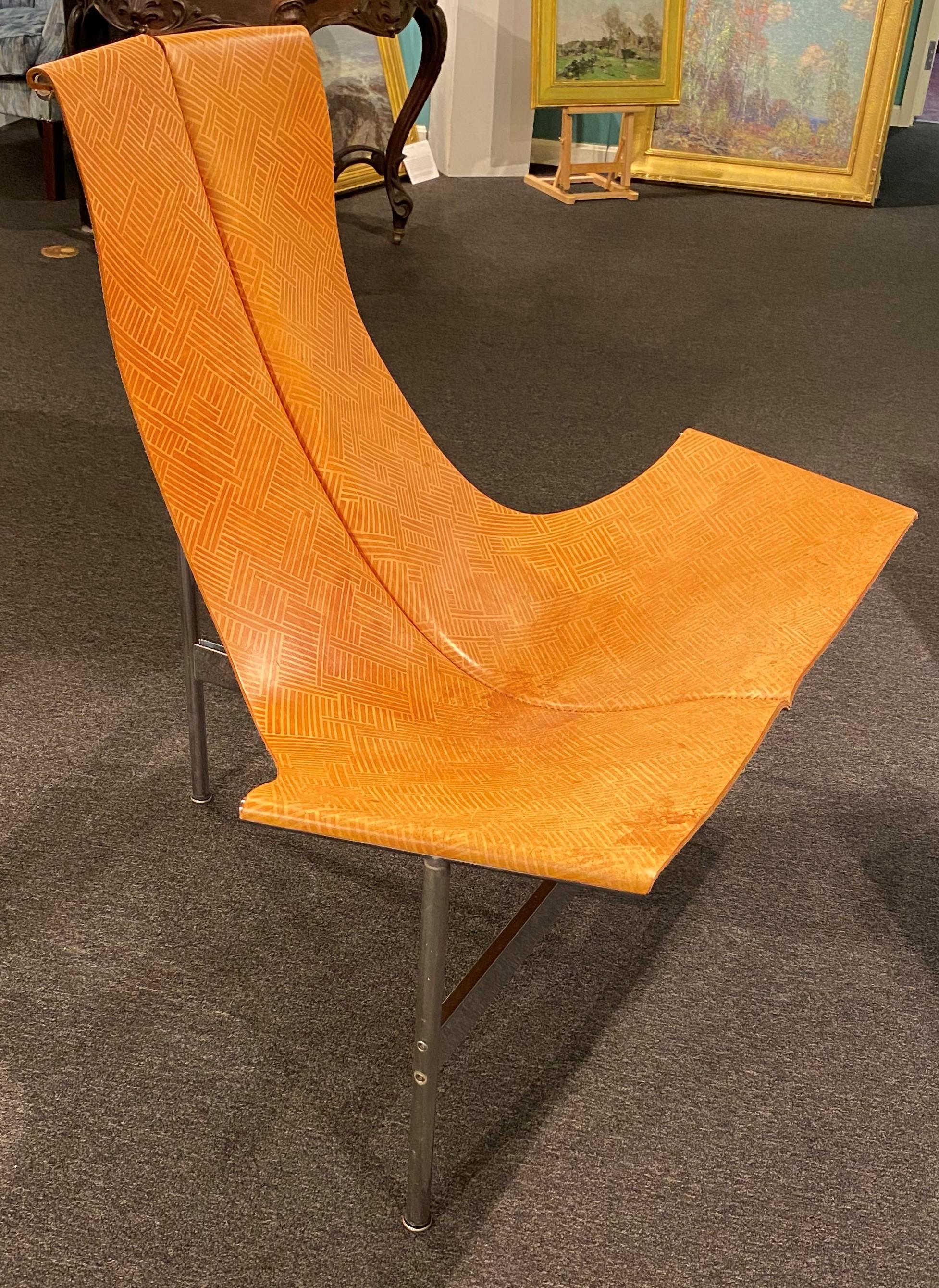 T-Stuhl von Katavolos, Littel & Kelley für Laverne Intl mit AVO, maßgefertigtes Leder (Moderne der Mitte des Jahrhunderts) im Angebot