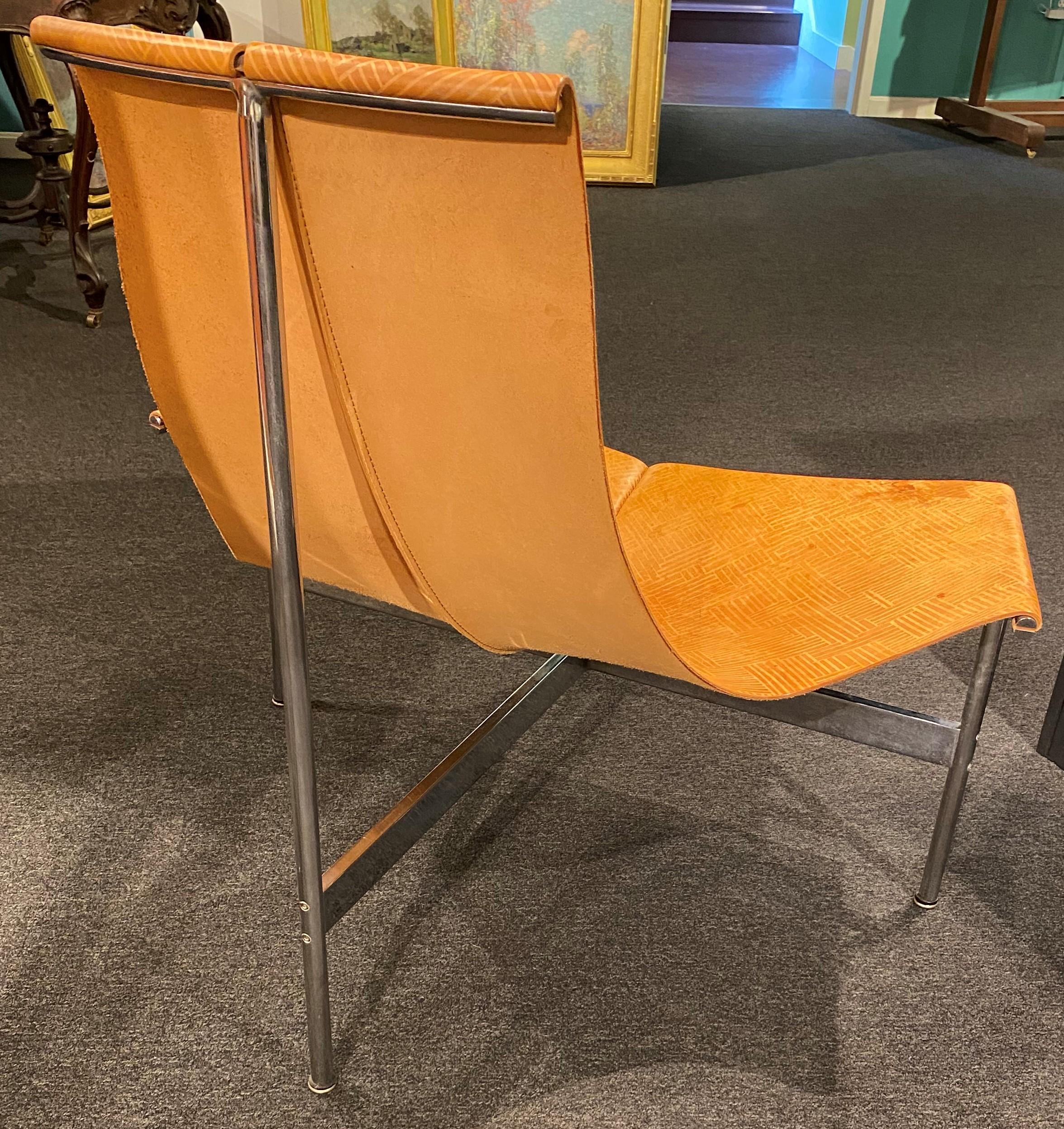 Mid-Century Modern T-Chair by Katavolos, Littel & Kelley for Laverne Intl w/ Custom Leather by AVO For Sale
