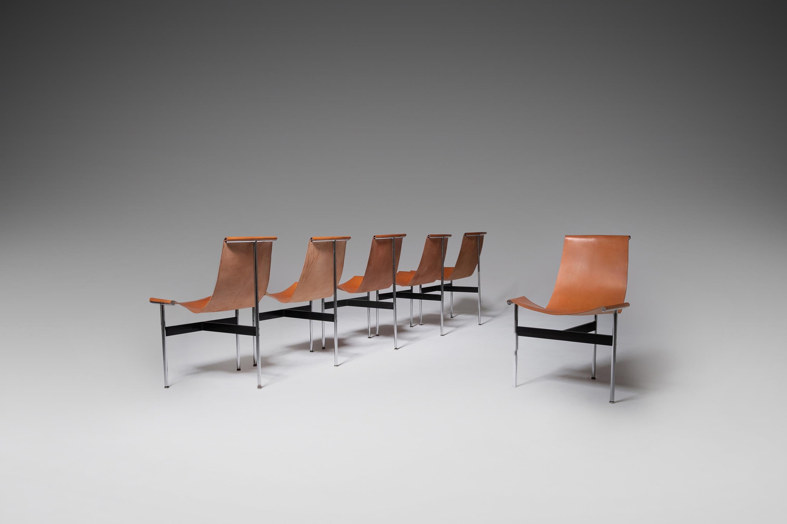 Mid-Century Modern T-Chairs by Katavolos, Kelley and Littell for ICF, 1952