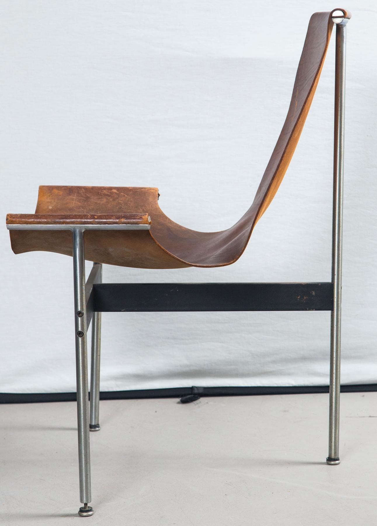 Leather T-Chairs by William Katavolos, Ross Littel & Douglas Kelly for Laverne Originals