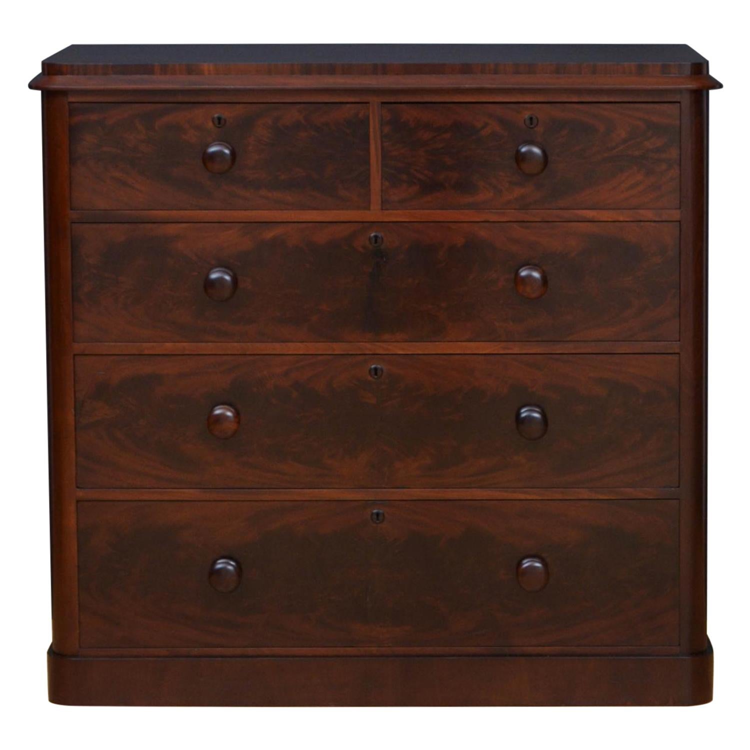 T. Clear Victorian Mahogany Chest of Drawers