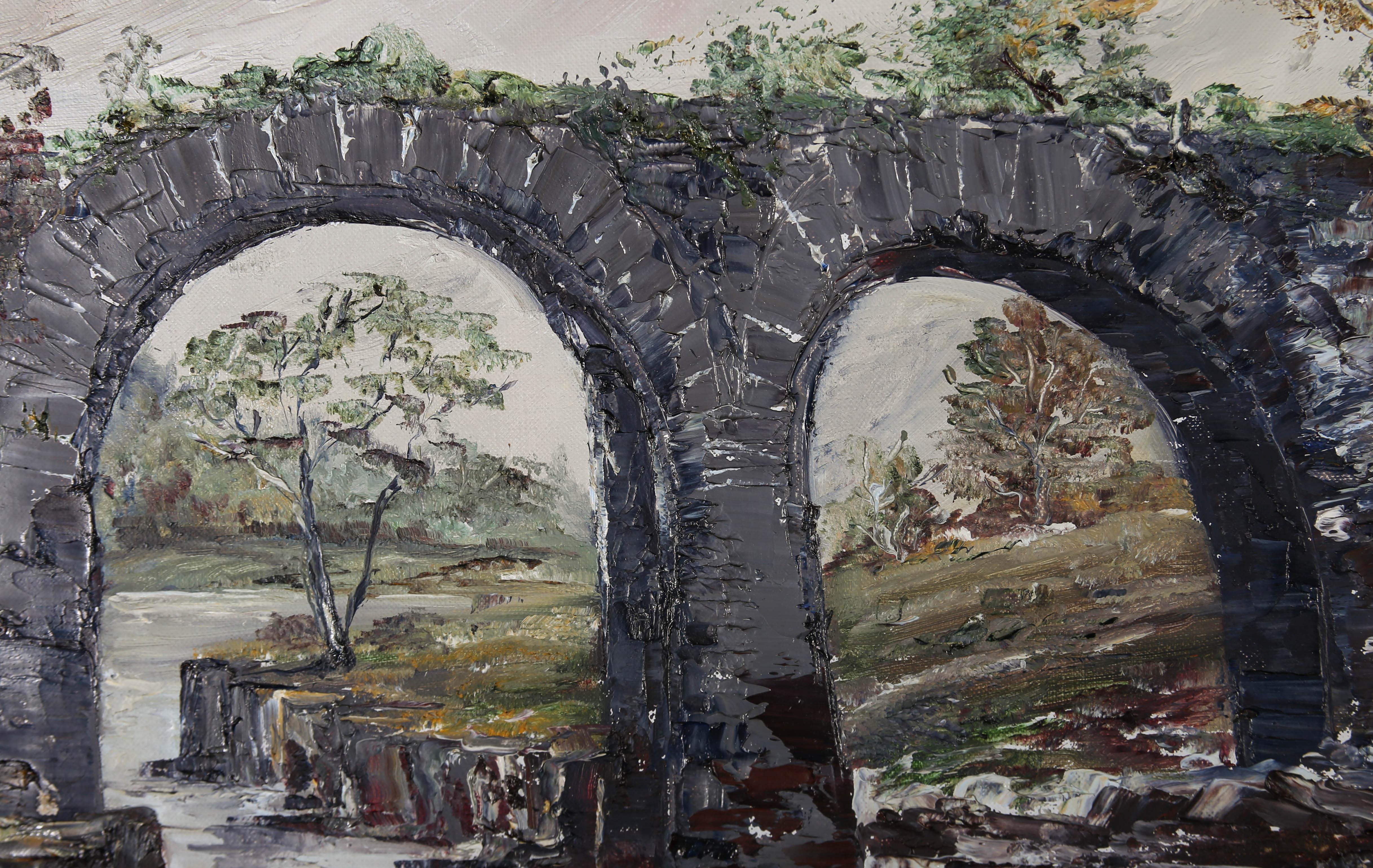 T. Cleary - 1982 Oil, The Viaduct For Sale 4