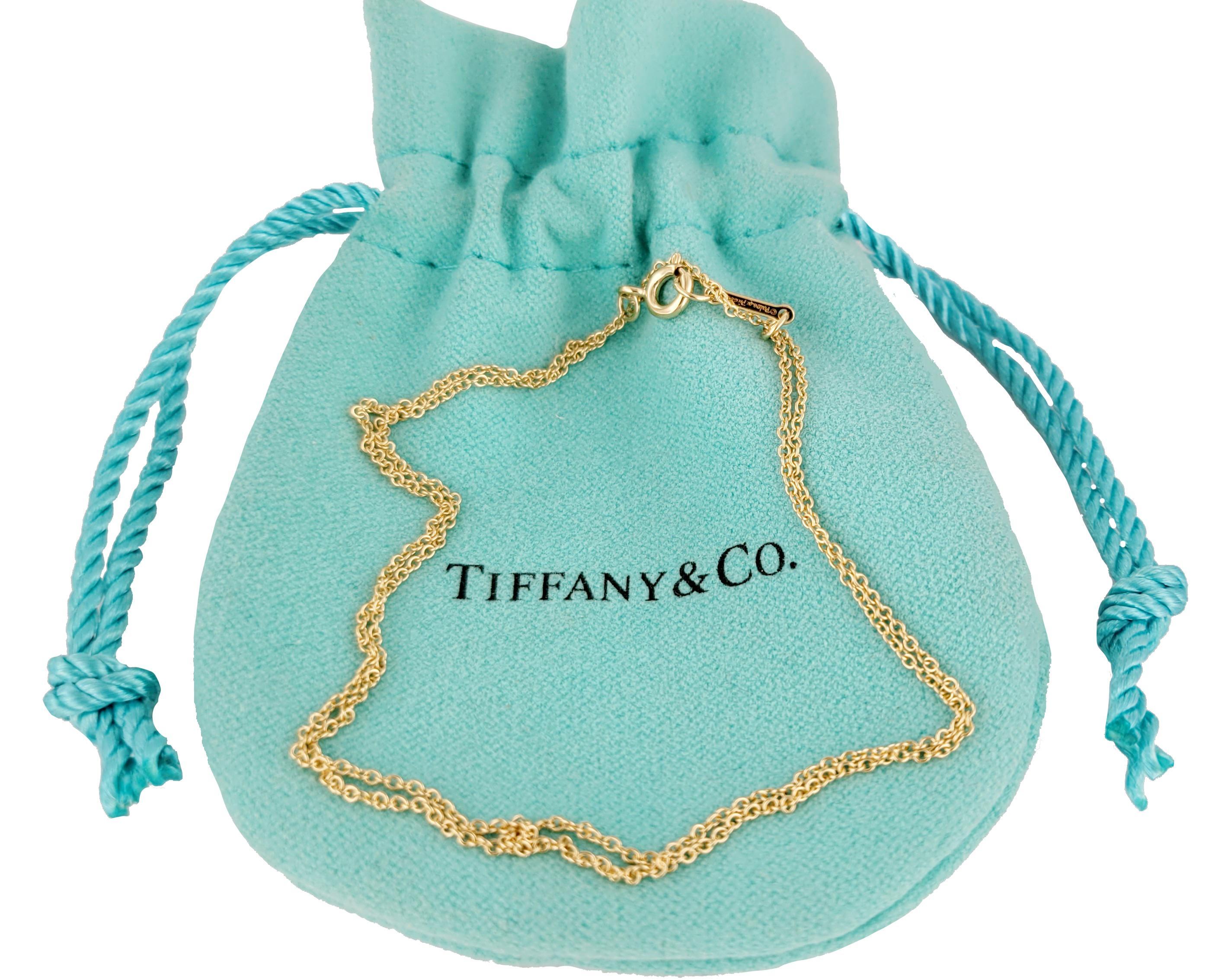 Golding Co. Chaîne Paloma Picasso en or jaune 18 carats 16''. Pour femmes en vente