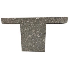 T-Console in Grey, Ceppo Marble