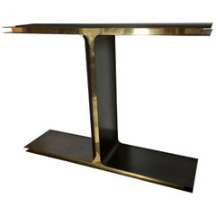 “T” Console, Iron and Brass by Giacomo Cuccoli for M.Notte Line, Italy, 2017