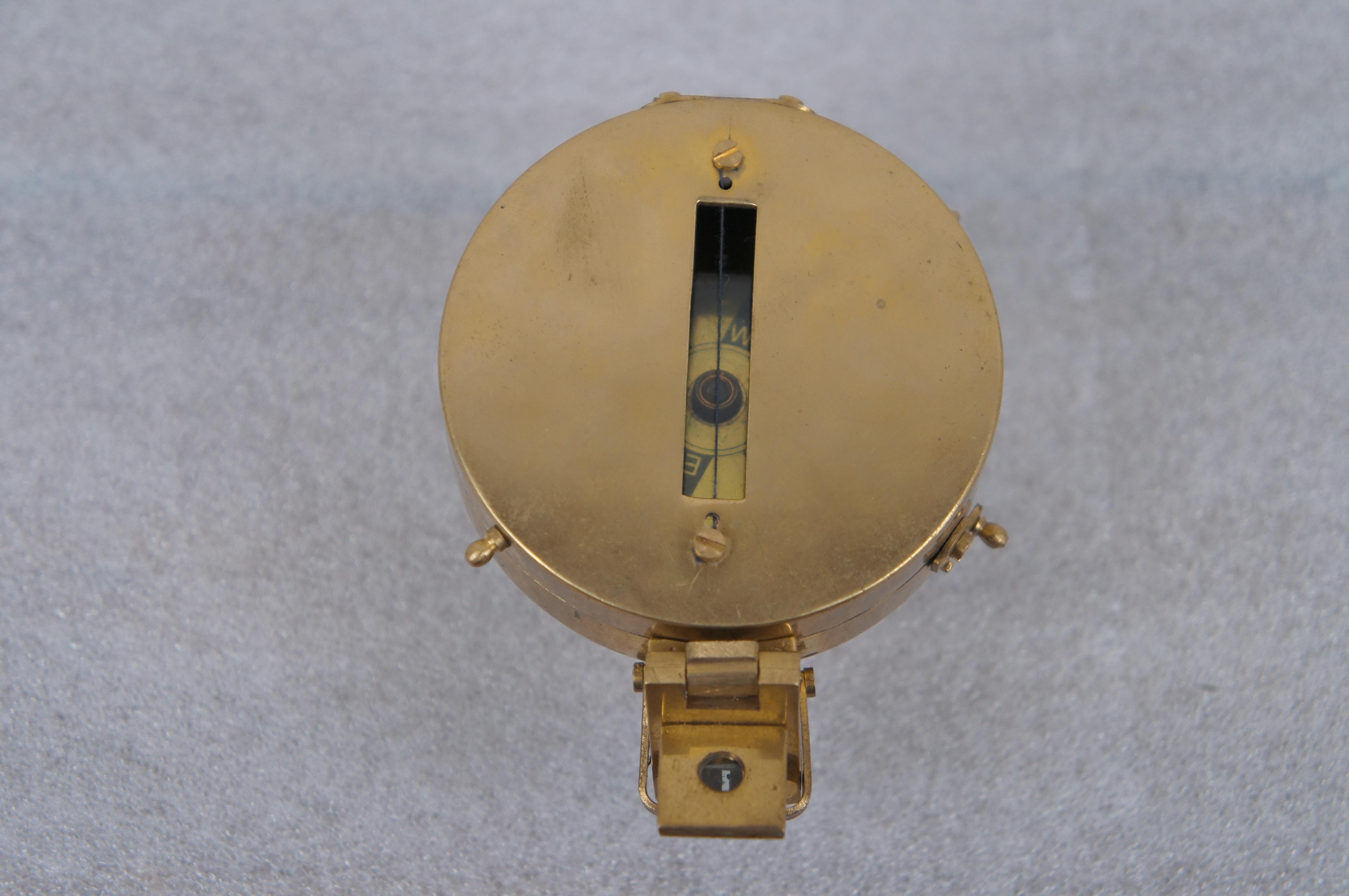 T. Cooke London Brass Prismatic Nautical Maritime Navigation Compass  For Sale 8