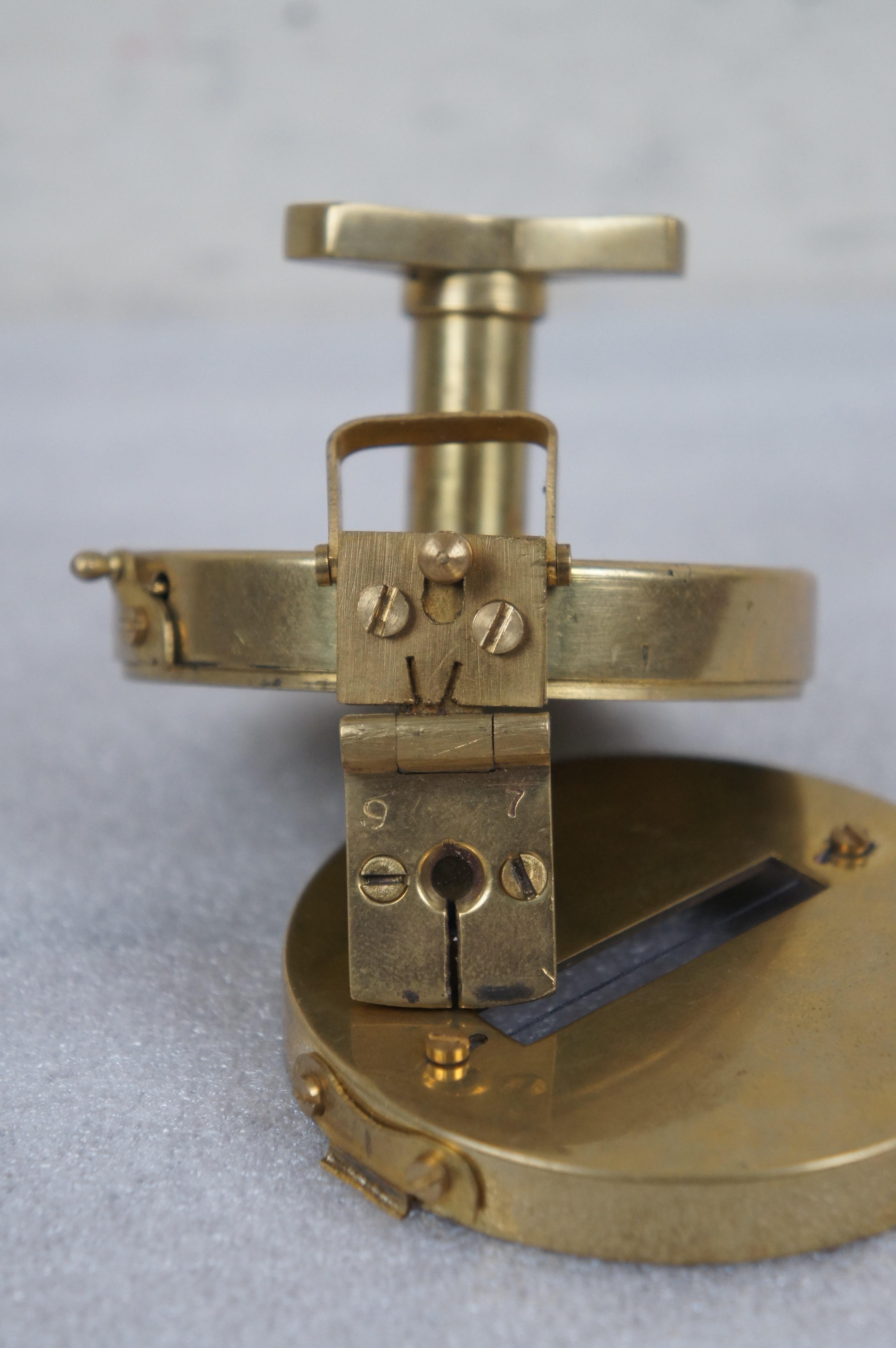 T. Cooke London Brass Prismatic Nautical Maritime Navigation Compass  For Sale 2