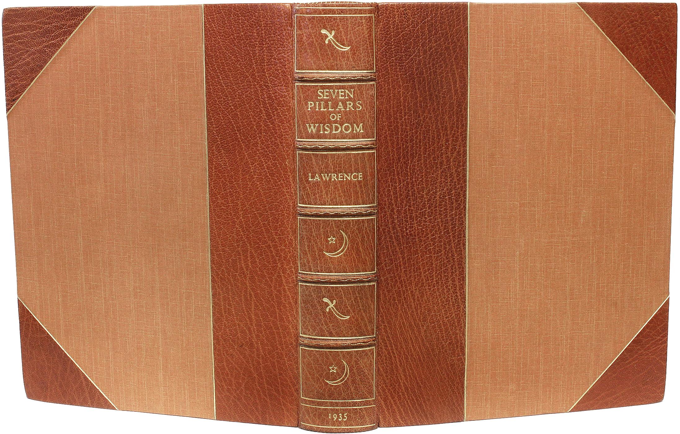 AUTHOR: LAWRENCE, T. E. 

TITLE: Seven Pillars Of Wisdom. A Triumph.

PUBLISHER: London: Jonathan Cape, 1935.

DESCRIPTION: FIRST TRADE EDITION. 1 vol., 4to., 10