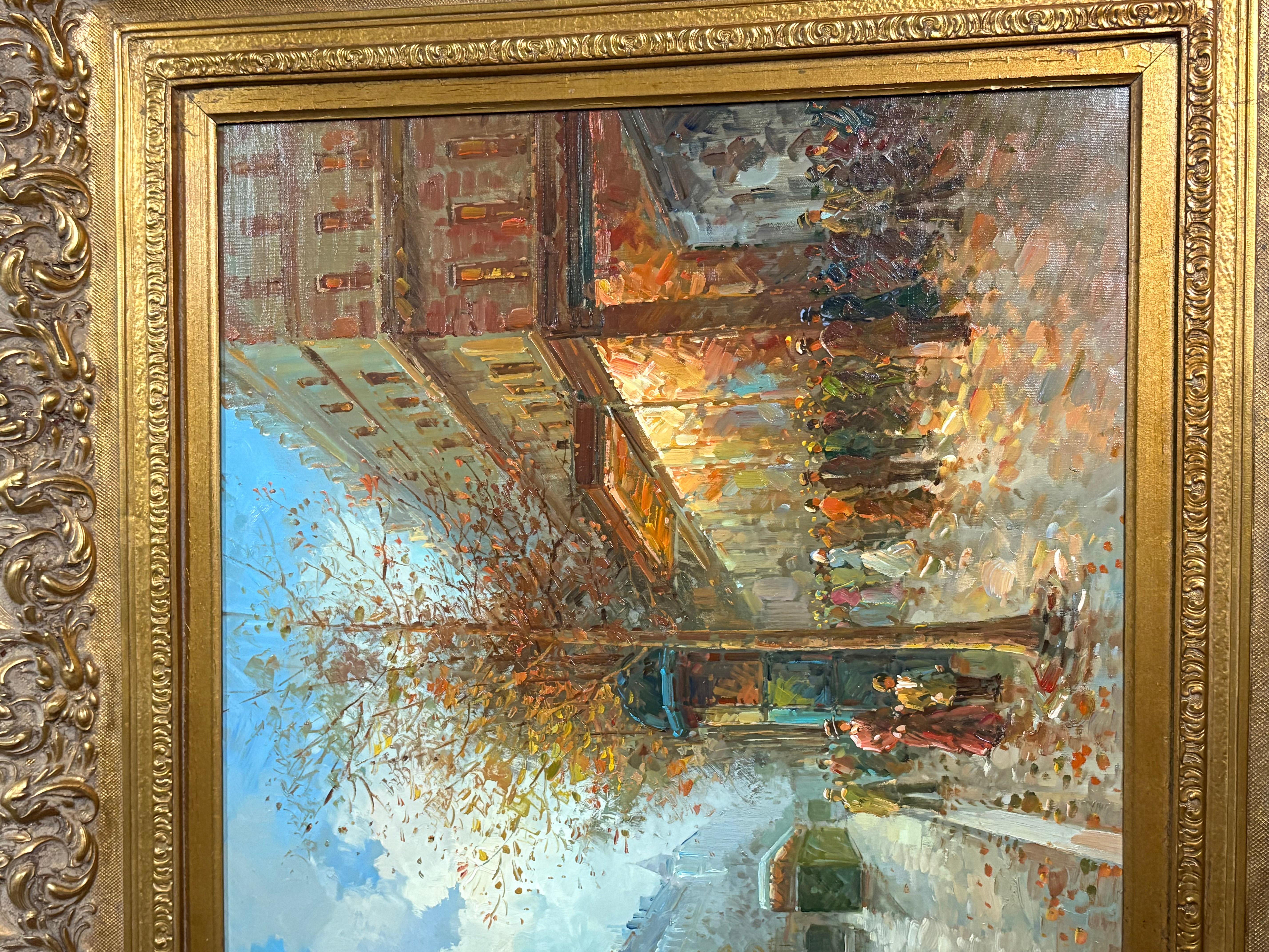 T.E. Pencke dipinto ad olio originale su tavola 