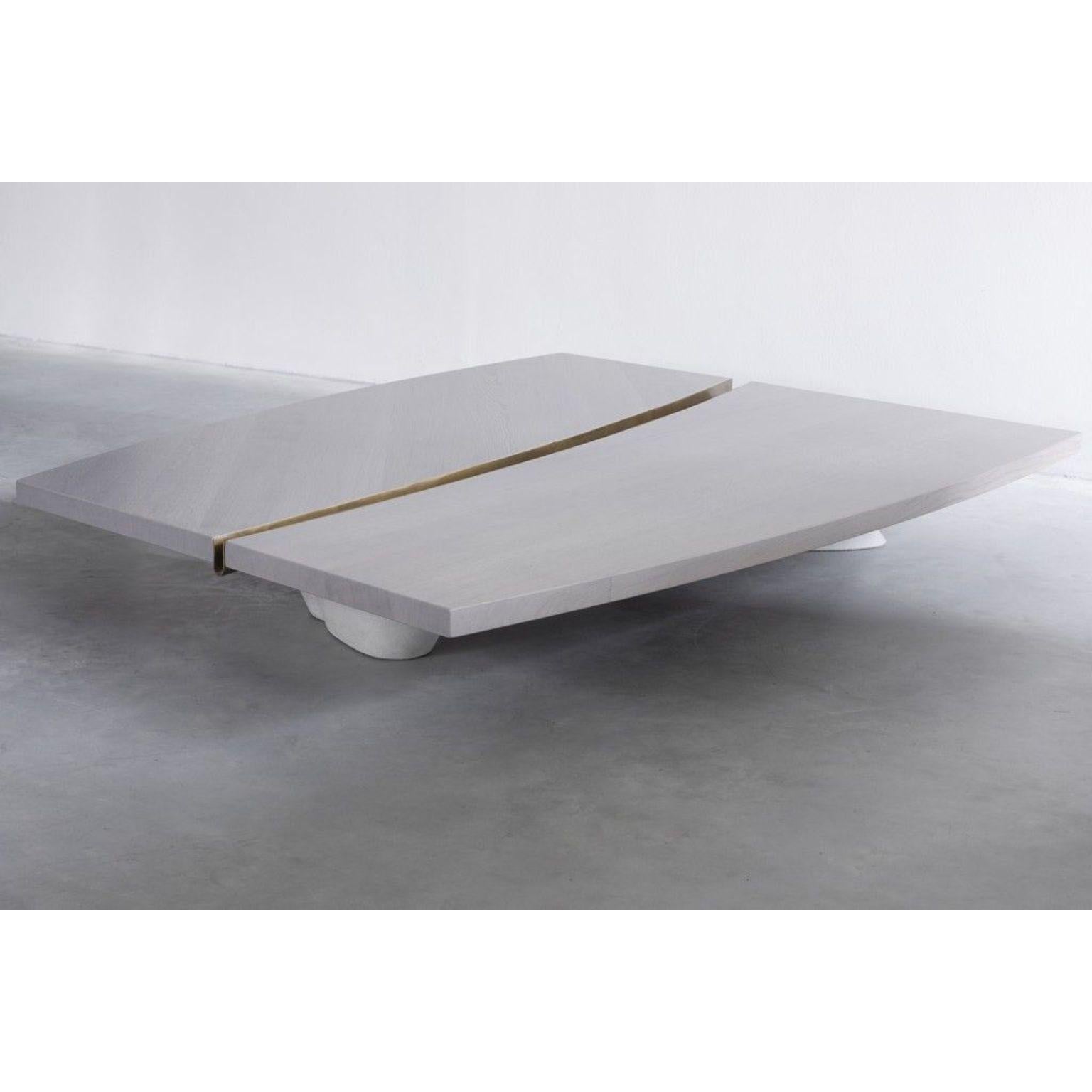 Dutch T-Elements Low Table with Concrete Bases by Van Rossum For Sale