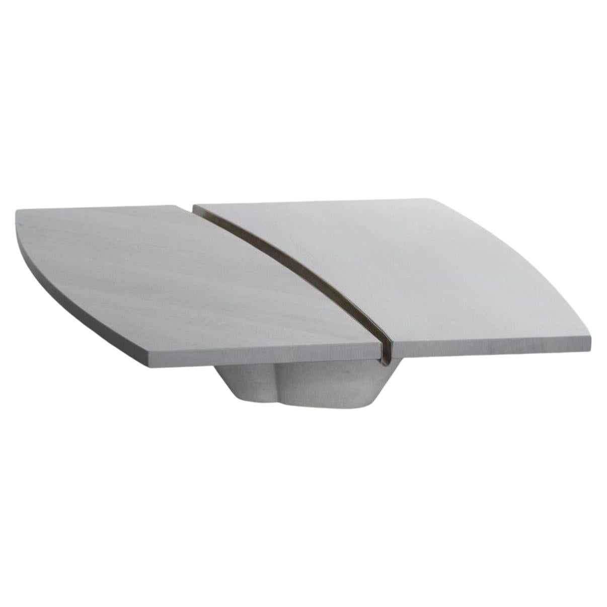 T-Elements Low Table with Concrete Bases by Van Rossum For Sale