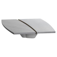 T-Elements Low Table with Concrete Bases by Van Rossum