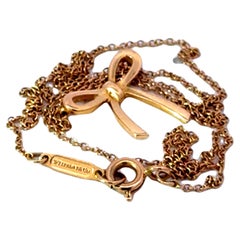 Tiffany Bow Necklace 18k Yellow Gold