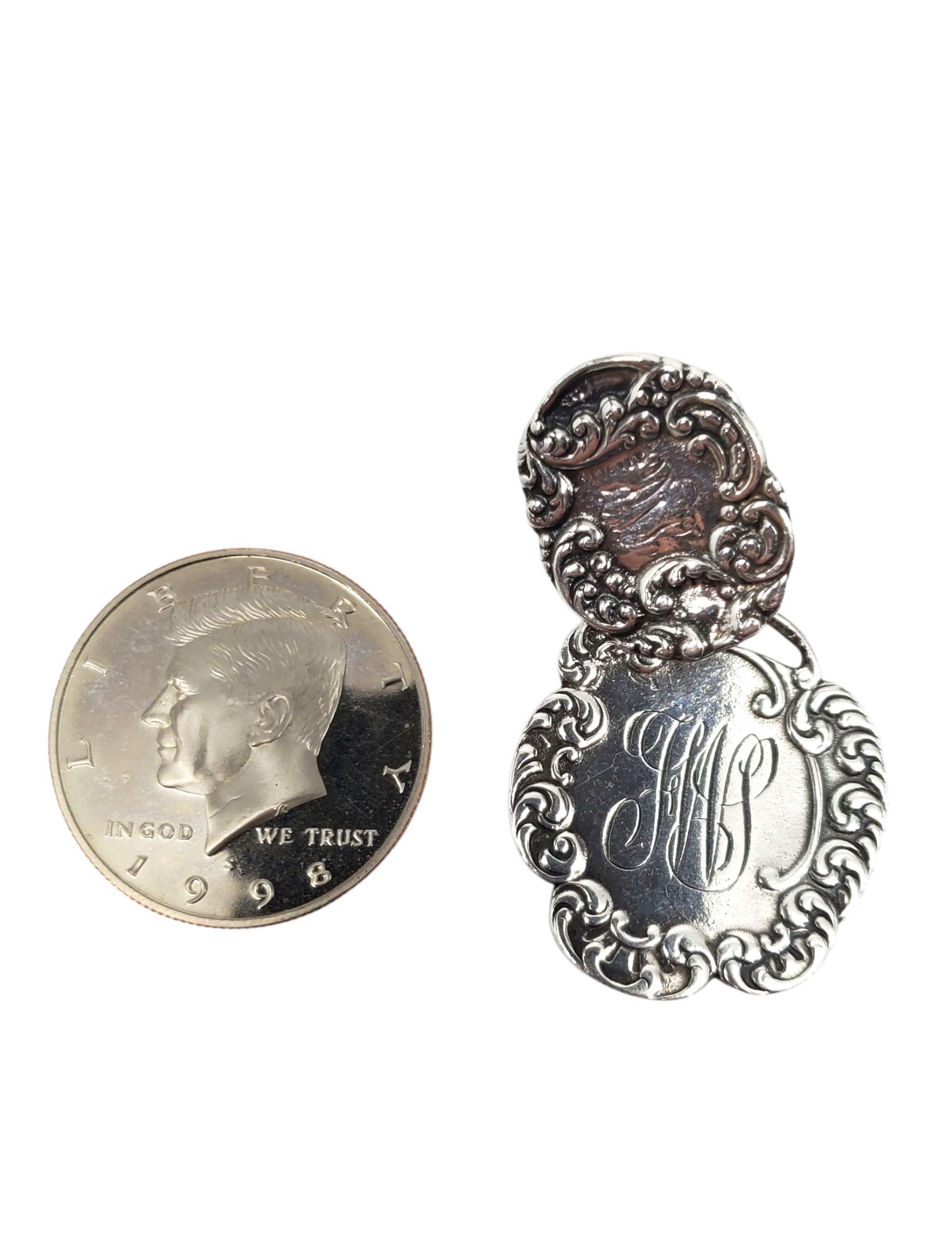 Contemporary T. Foree Sterling Silver Scroll Dangle Earrings #23802 For Sale