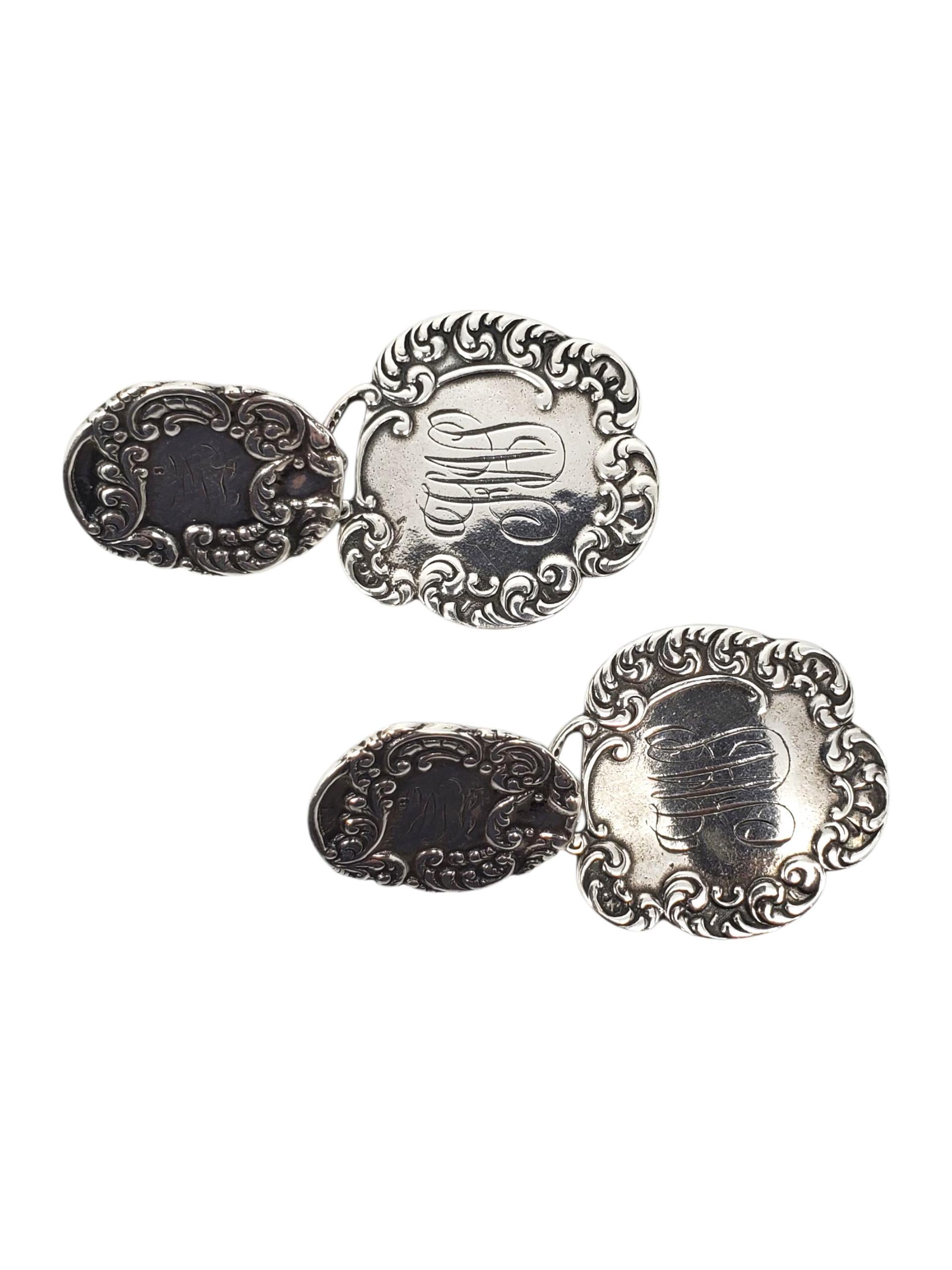 T. Foree Sterling Silver Scroll Dangle Earrings #23802 For Sale 2