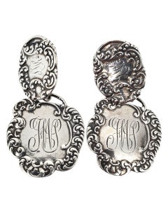 T. Foree Sterling Silver Scroll Dangle Earrings #23802