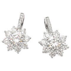 T. Foster & Co. Orecchini a goccia in platino con diamanti certificati GIA da 6,85 ct.