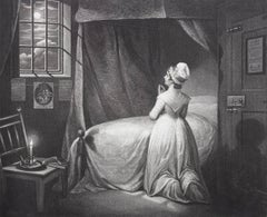 T. Gaugain after James Northcote - 1796 Engraving, Modest Girl In Her Chamber