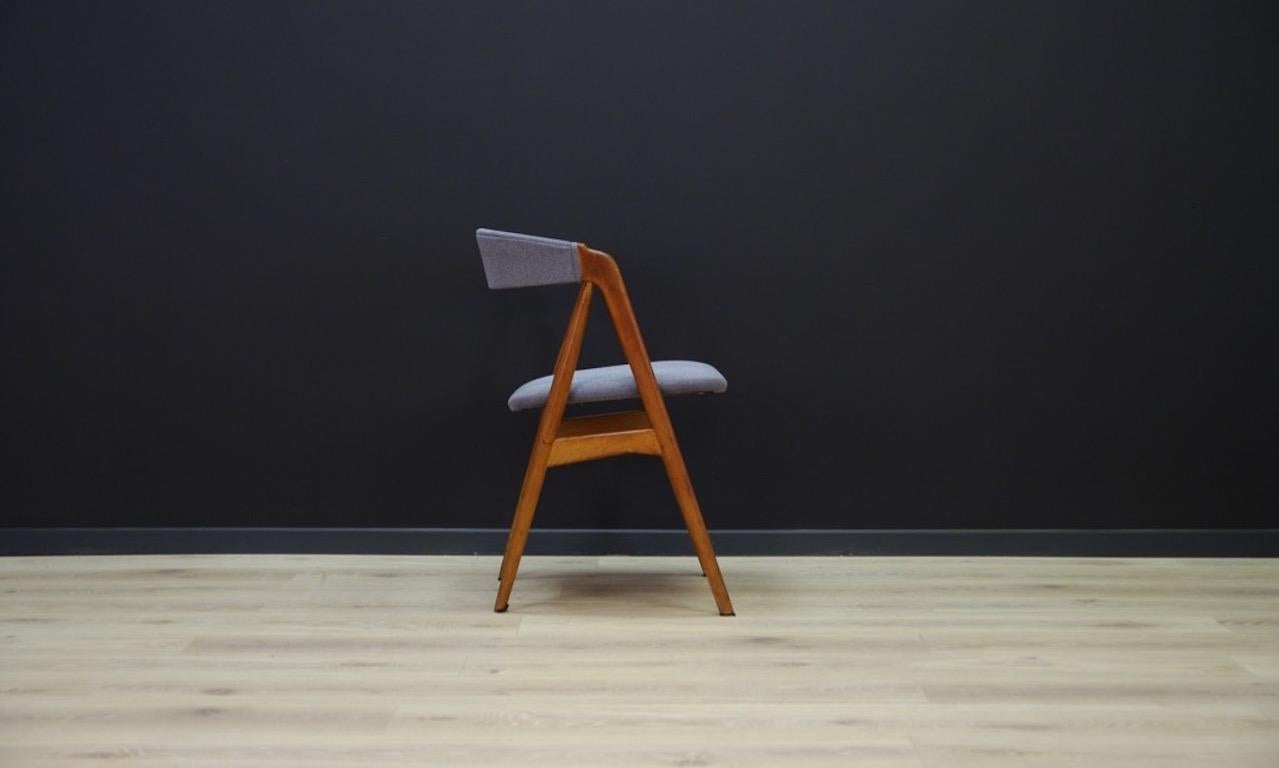 T. H. Harlev Teak Blue Chairs Retro Danish Design 1970s 4