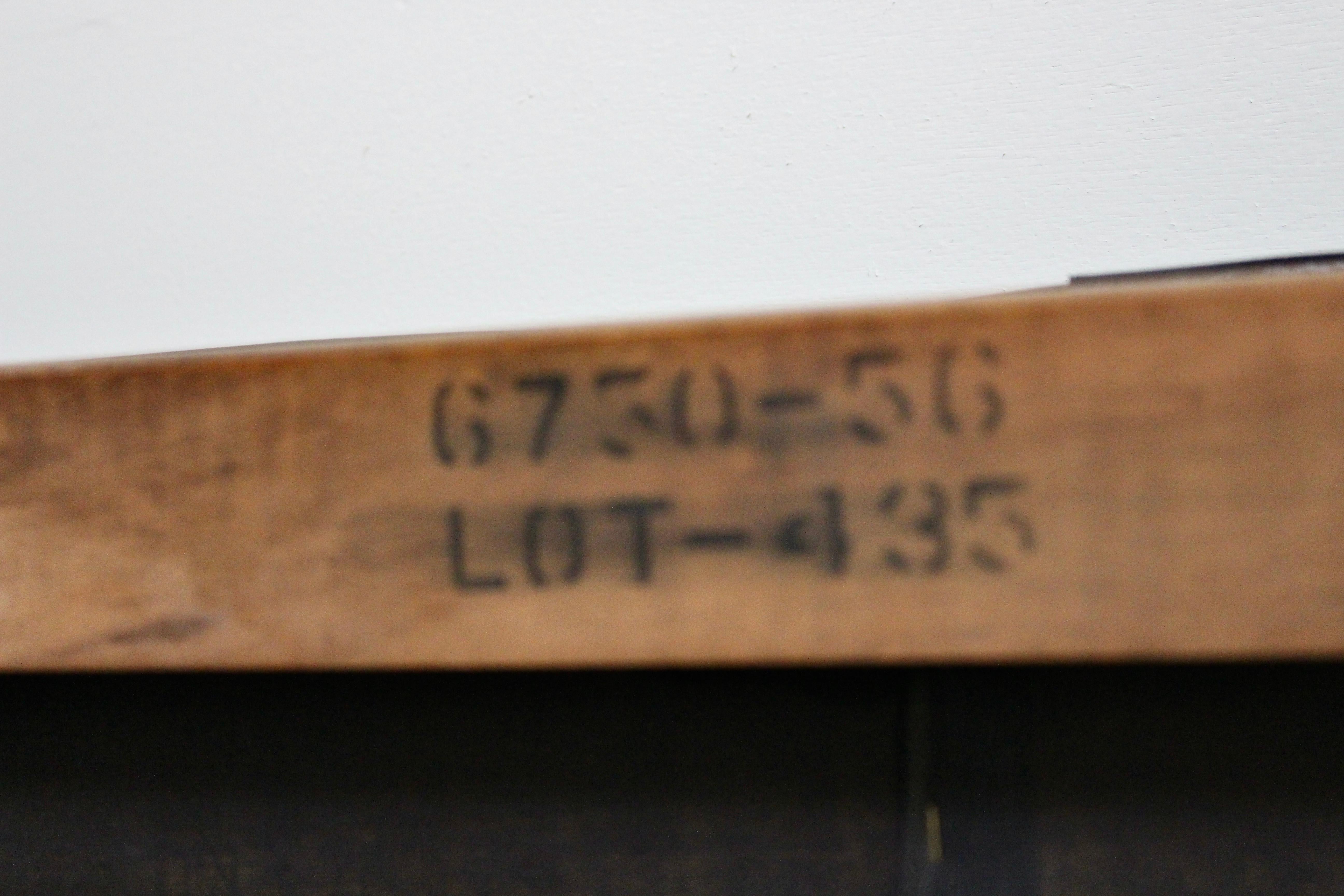 T. H. Robsjohn-Gibbings Bleached Mahogany & Black Button Tufted Bench, 1950's For Sale 9