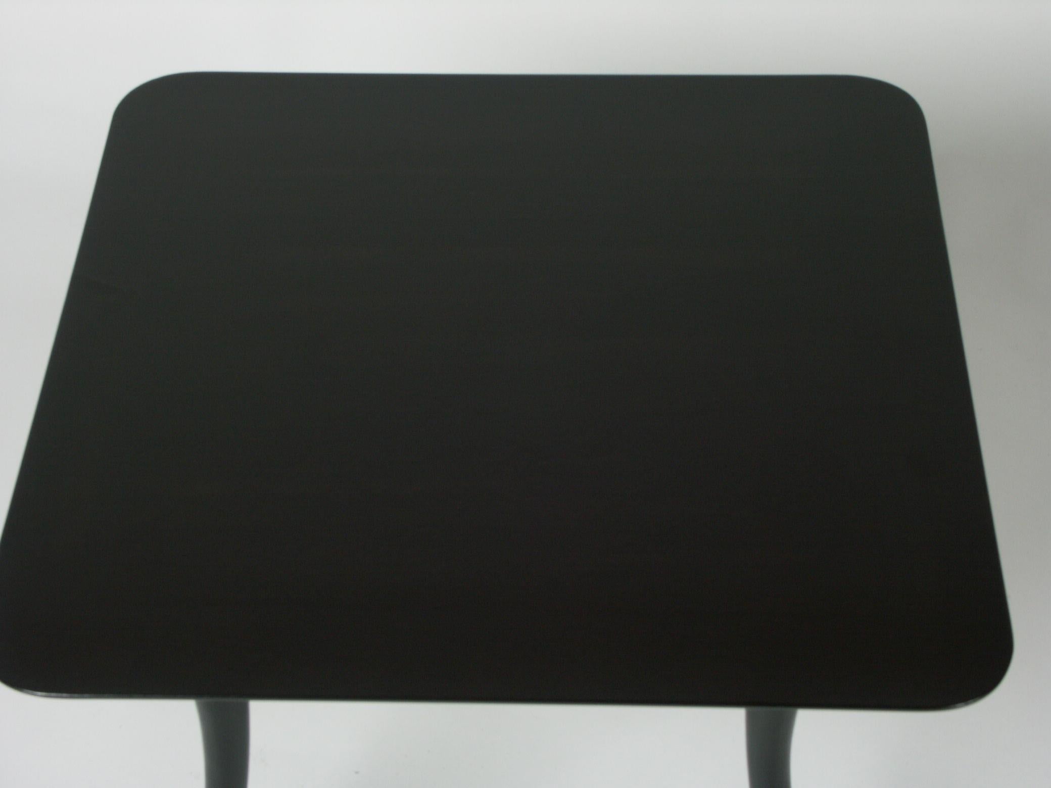 Mid-Century Modern T. H. Robsjohn-Gibbings End Table with Splayed Legs - Ebony Finish  For Sale