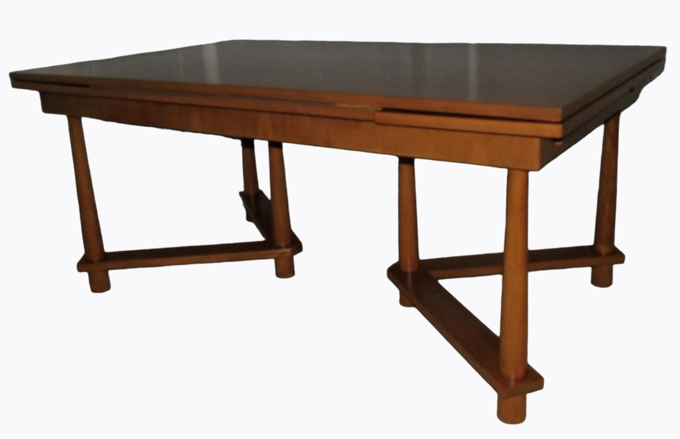 T. H. Robsjohn-Gibbings Extending Dining Table in Walnut for Widdicomb, 1950 For Sale 2