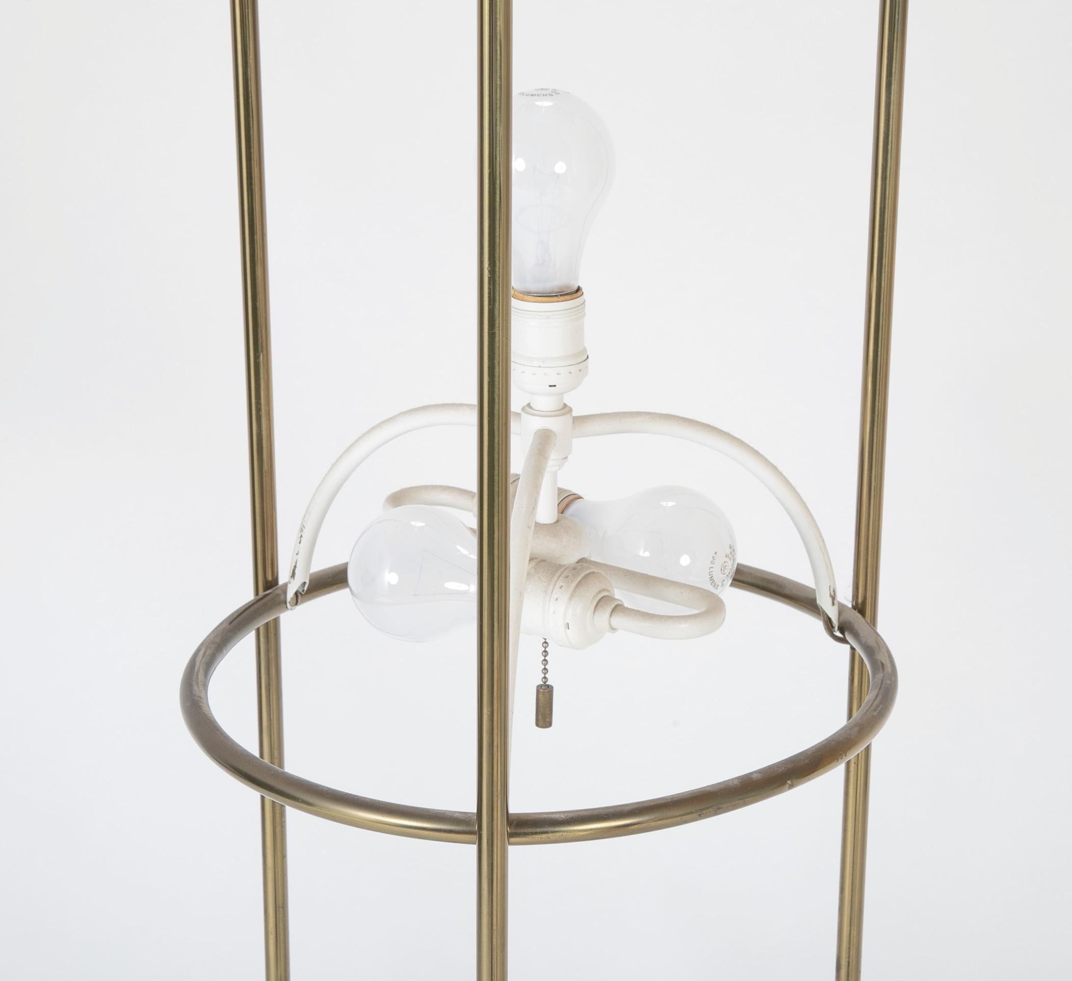 T. H. Robsjohn-Gibbings for Hansen Brass Cylinder Floor Lamp For Sale 2