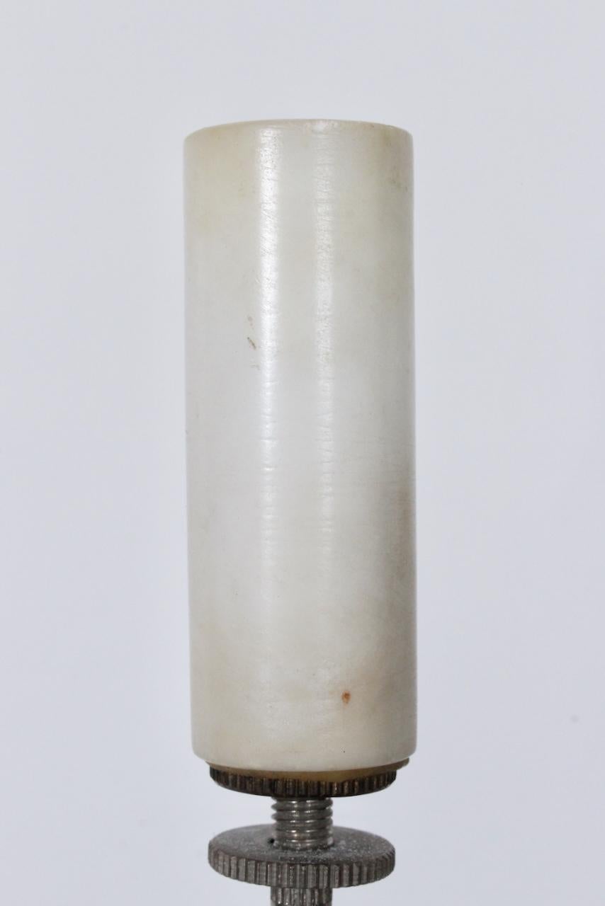 T. H. Robsjohn Gibbings for Hansen Lighting White Block Marble Table Lamp, 1950s For Sale 9