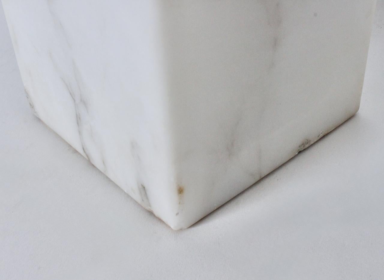 T. H. Robsjohn Gibbings for Hansen Lighting White Block Marble Table Lamp, 1950s For Sale 10