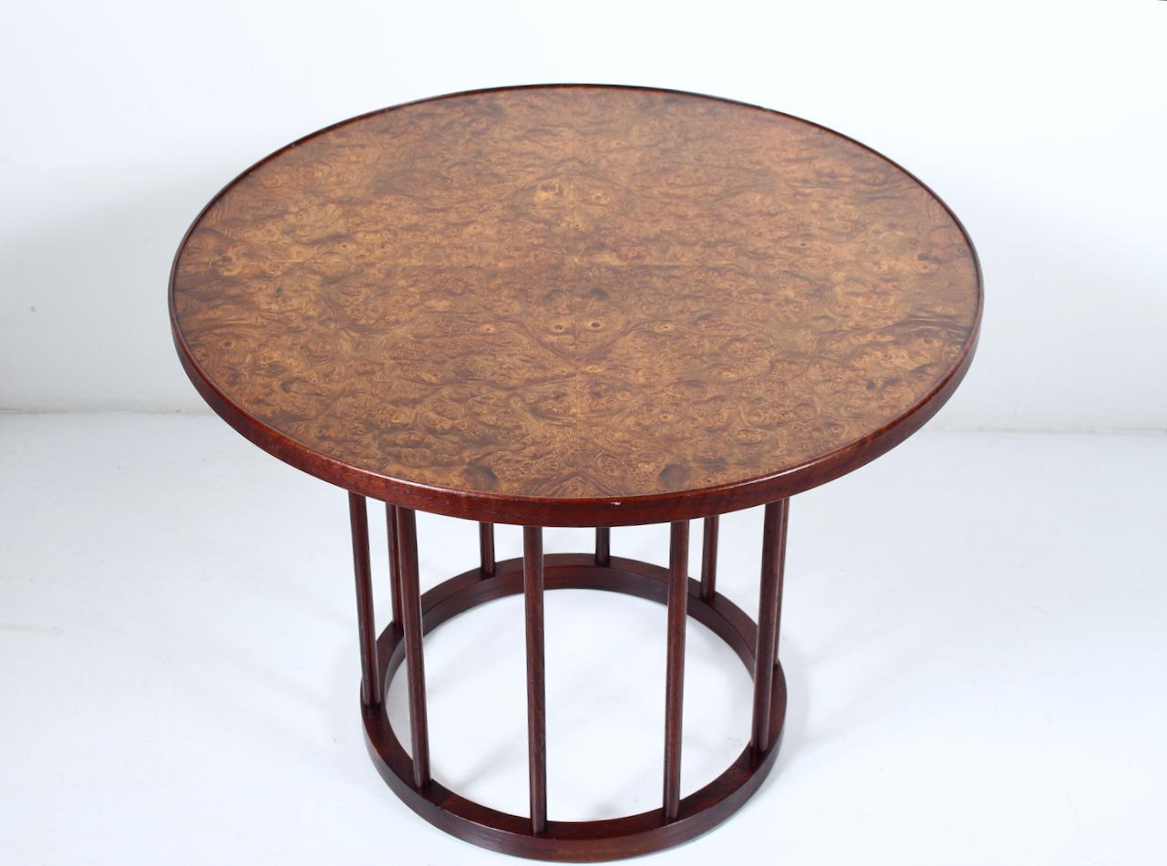 T. H. Robsjohn-Gibbings for Widdicomb Burled Elm Occasional Table, 1964 In Good Condition For Sale In Bainbridge, NY