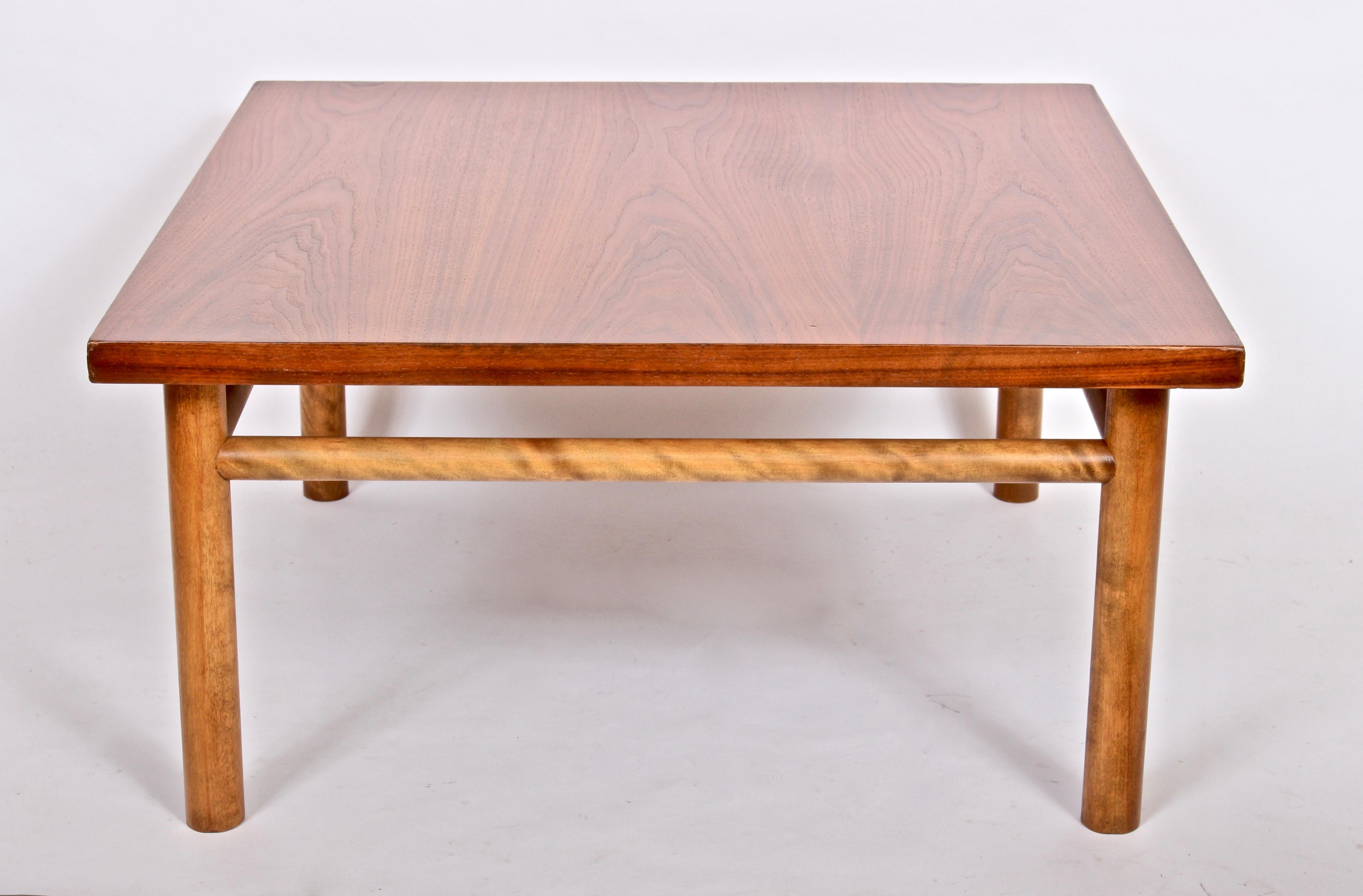 T. H. Robsjohn-Gibbings for Widdicomb Square Mahogany Coffee Table For Sale 5