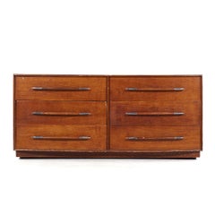 T. H. Robsjohn Gibbings for Widdicomb Mid Century 6 Drawer Lowboy Dresser