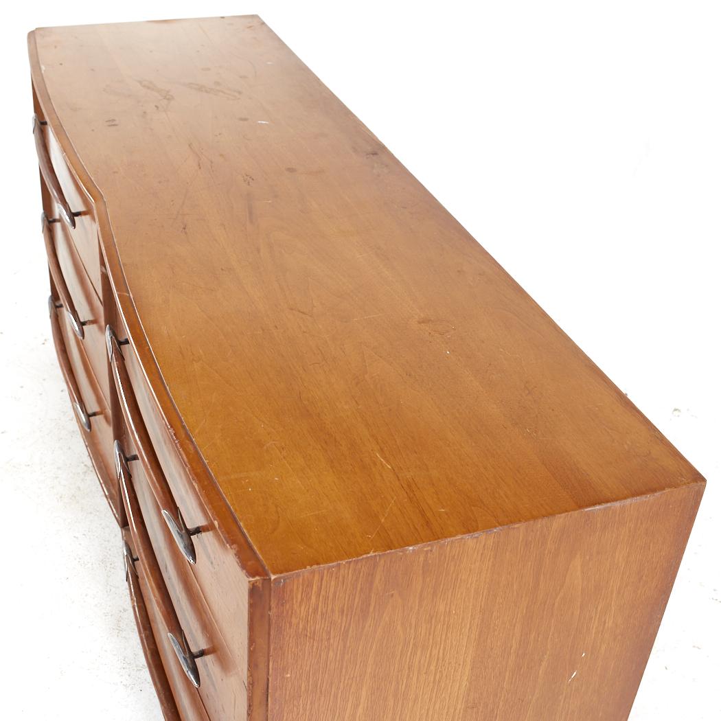 Mid-Century Modern T. H. Robsjohn Gibbings for Widdicomb Mid Century 6 Drawer Lowboy Dresser For Sale