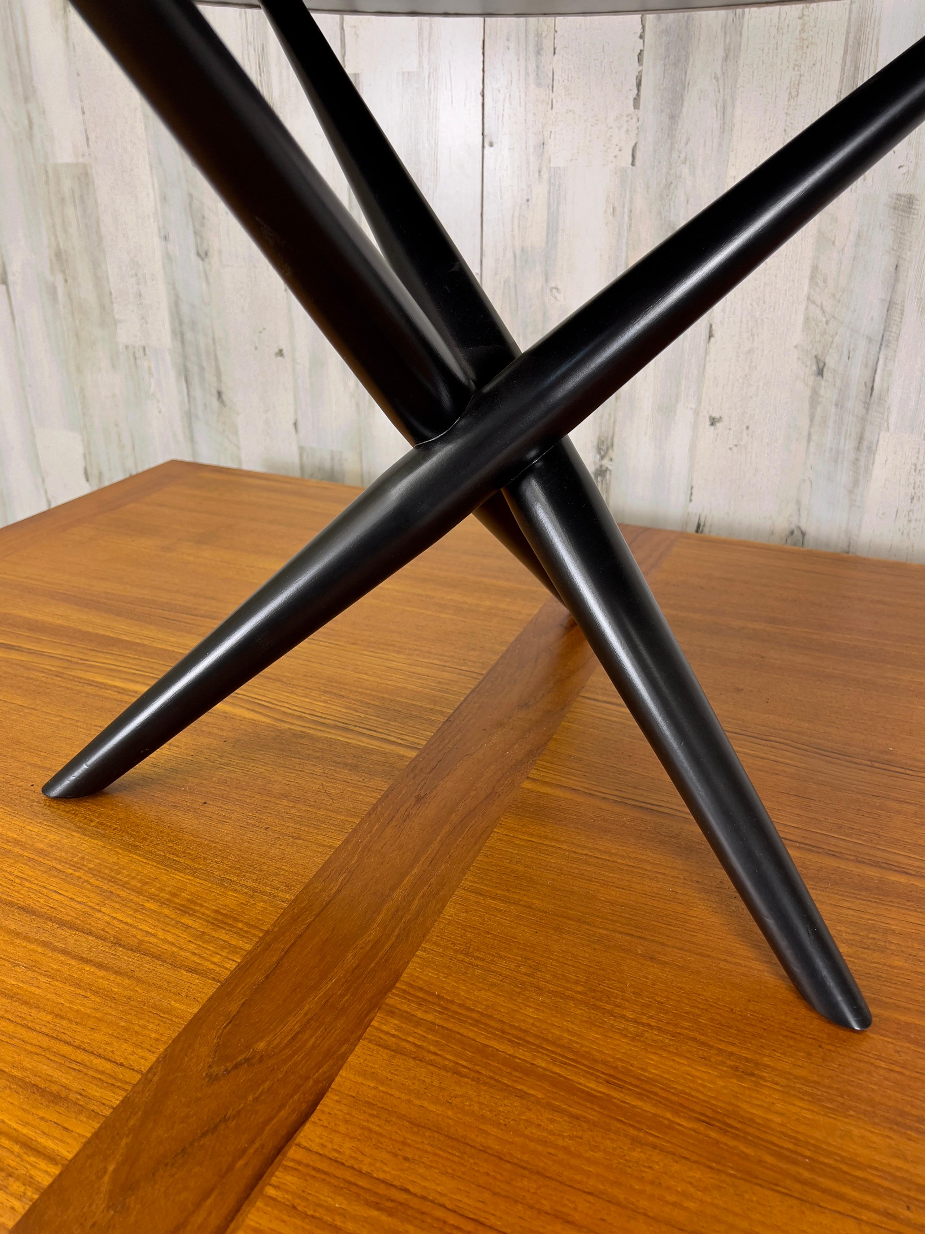 Ebonized T. H. Robsjohn-Gibbings for Widdicomb Tripod Occasional Table For Sale