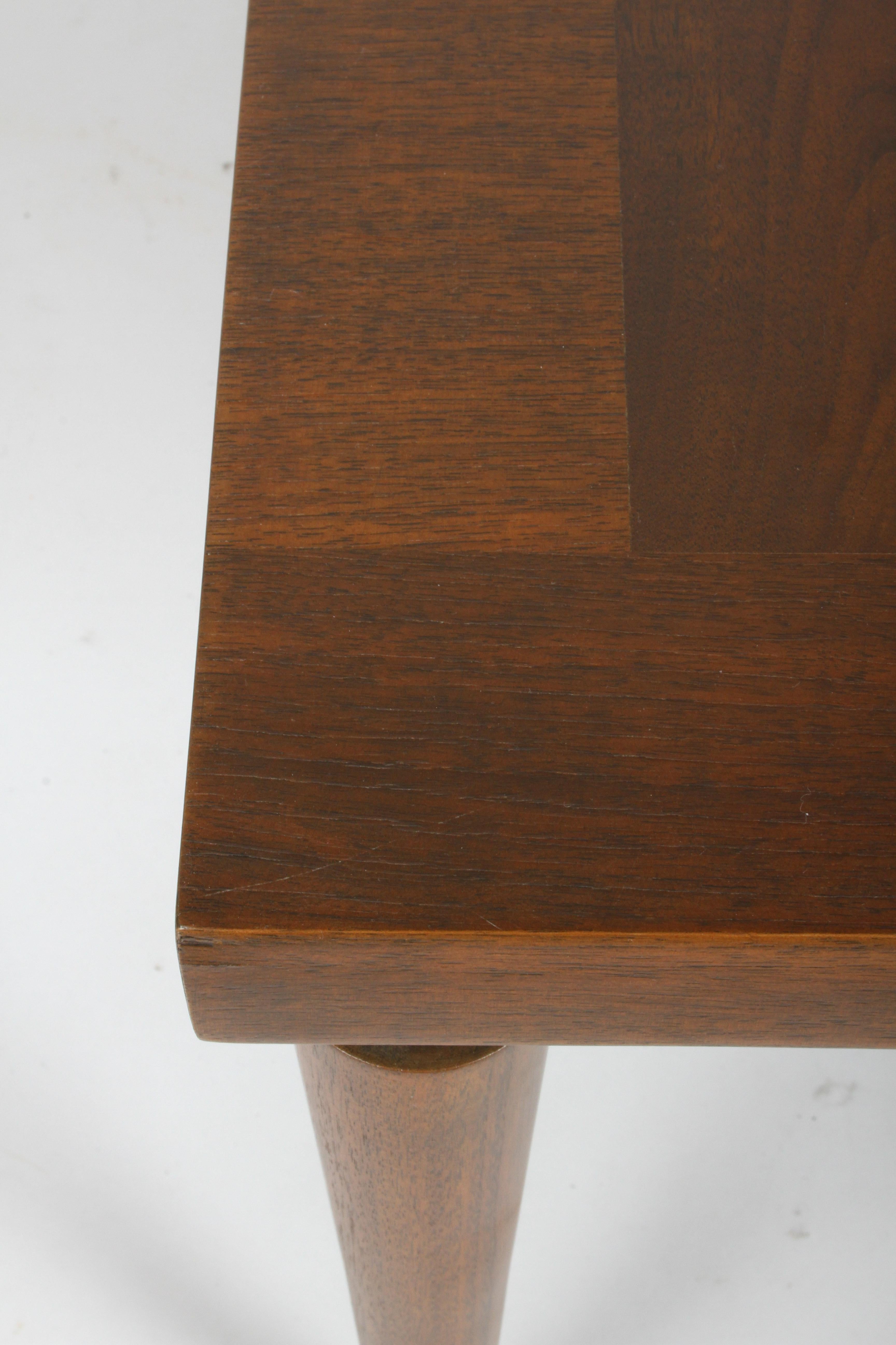 Stained T. H. Robsjohn-Gibbings for Widdicomb Walnut Finish Coffee or End Table For Sale