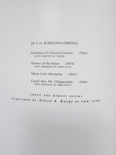 T. H. Robsjohn-Gibbings Furniture of Classical Greece