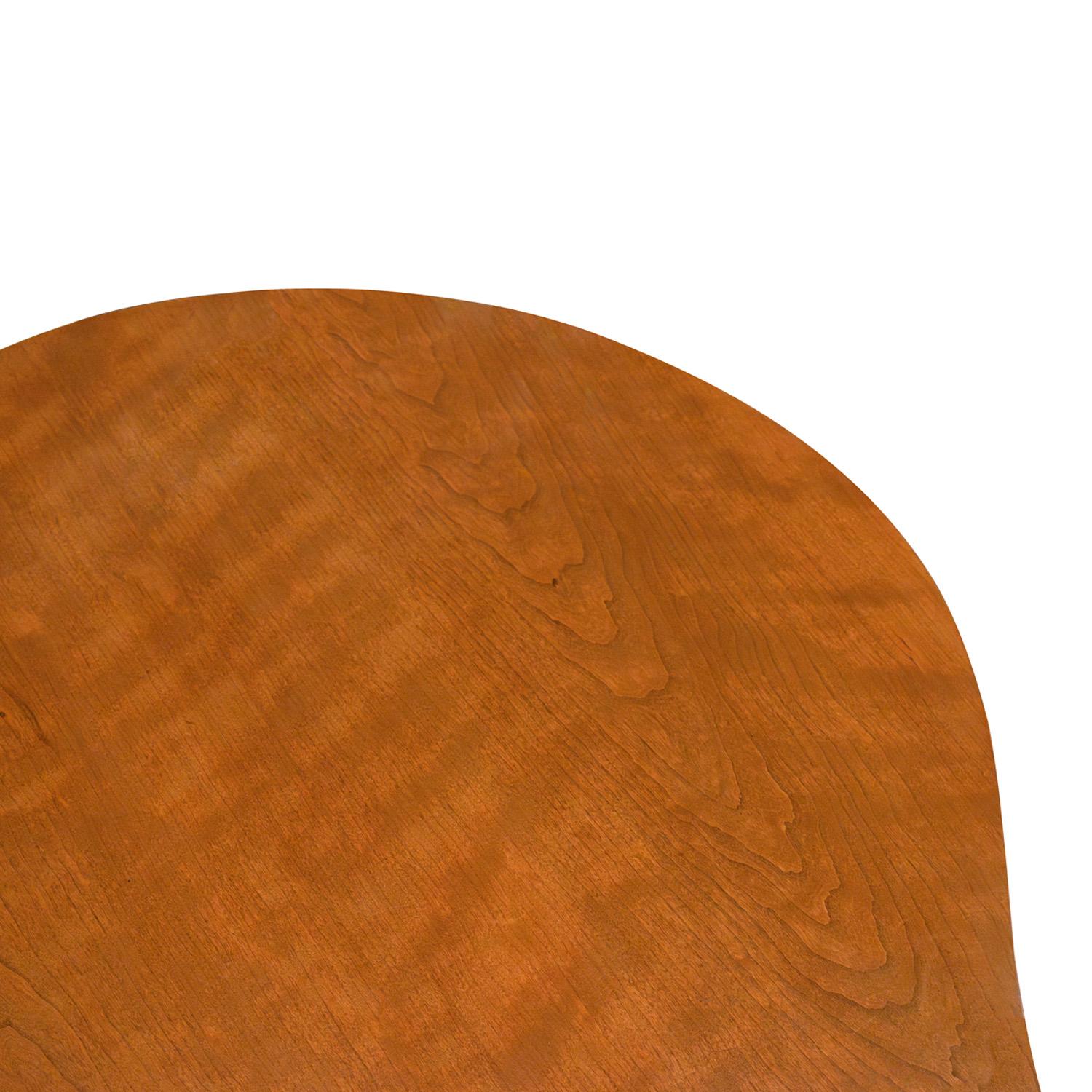 Hand-Crafted T. H. Robsjohn-Gibbings Iconic Free Form Coffee Table with Brass Legs 1950s