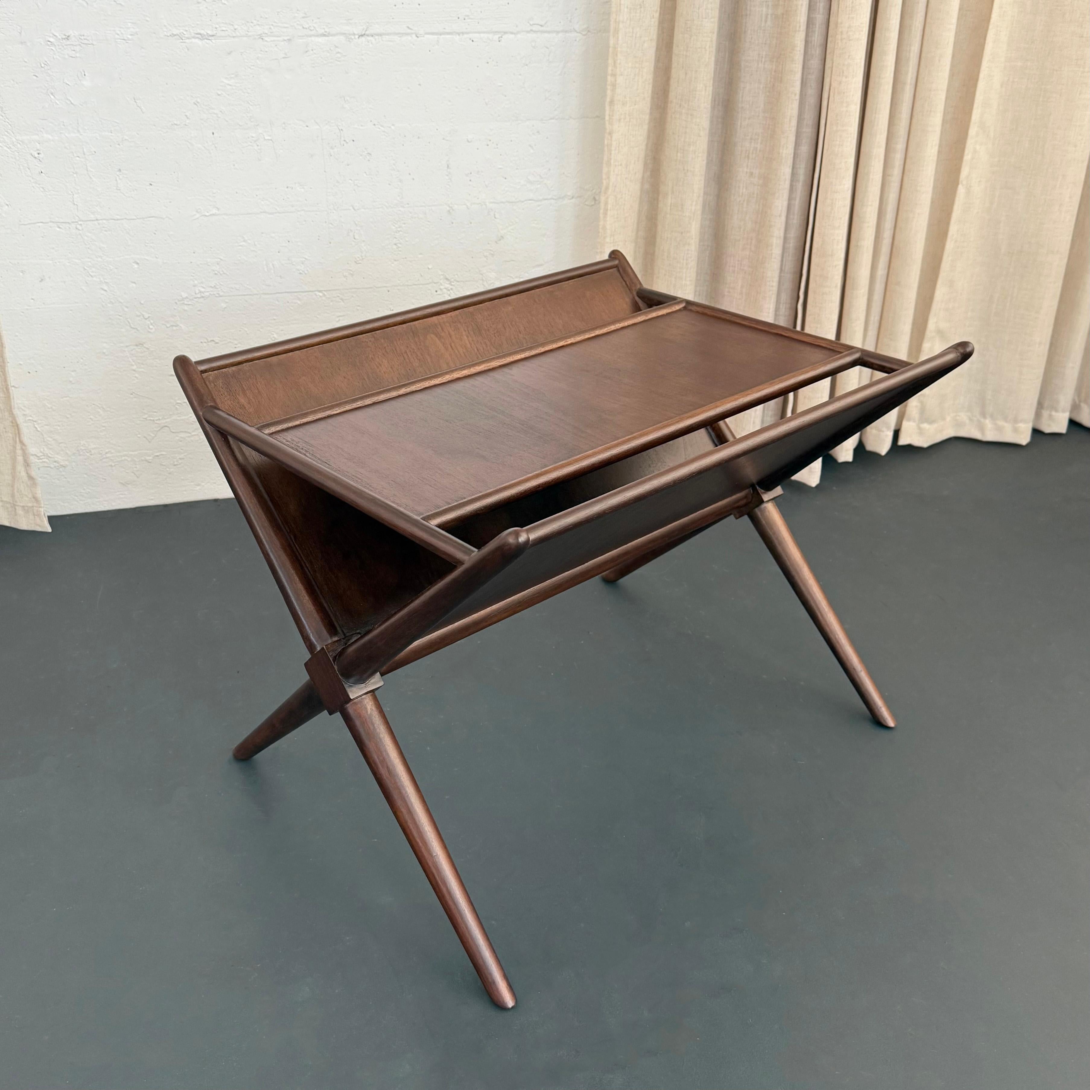 T. H. Robsjohn-Gibbings Mid-Century Modern Magazine Rack Side