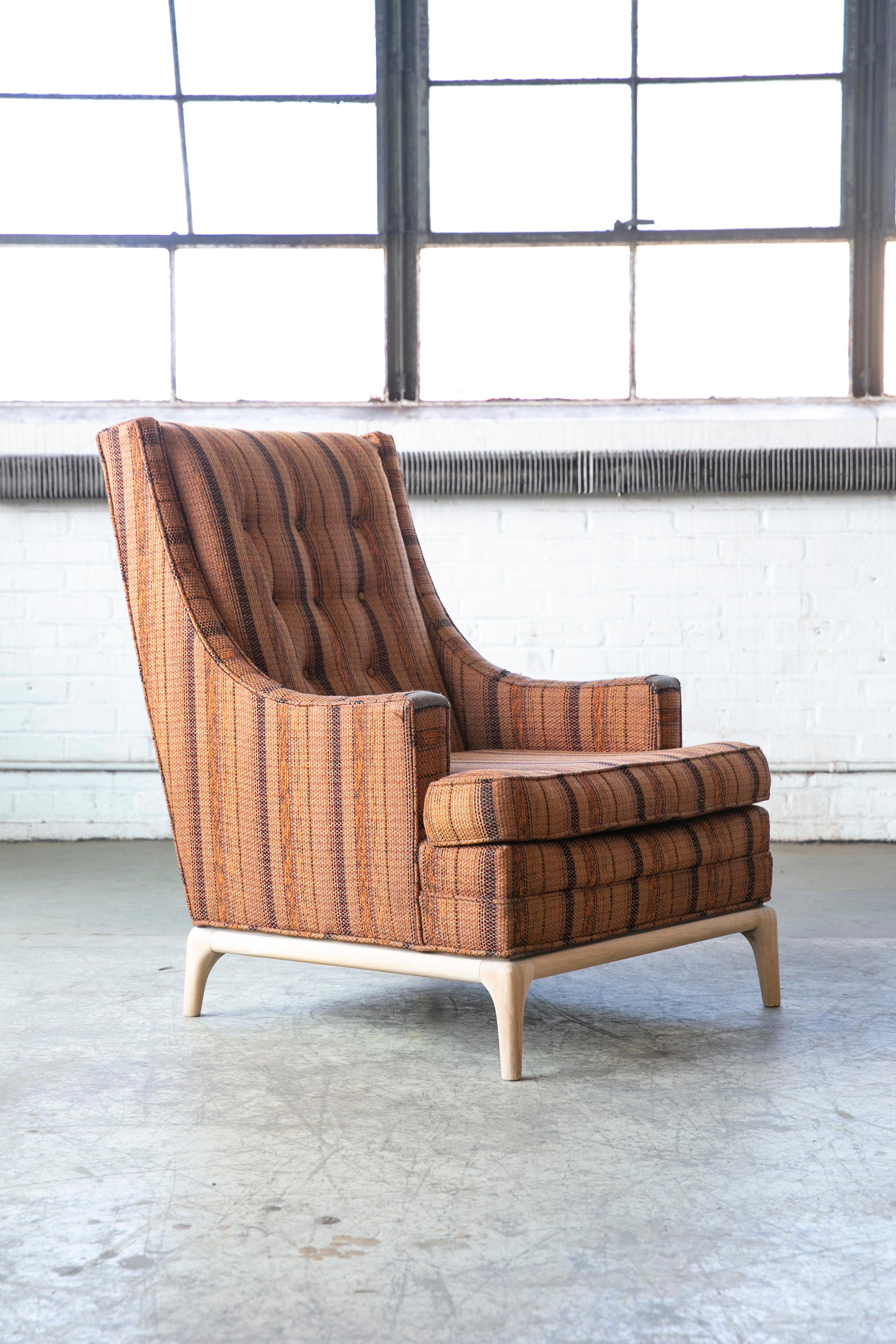 Mid-Century Modern T. H. Robsjohn-Gibbings Style Lounge Chair 1950's For Sale