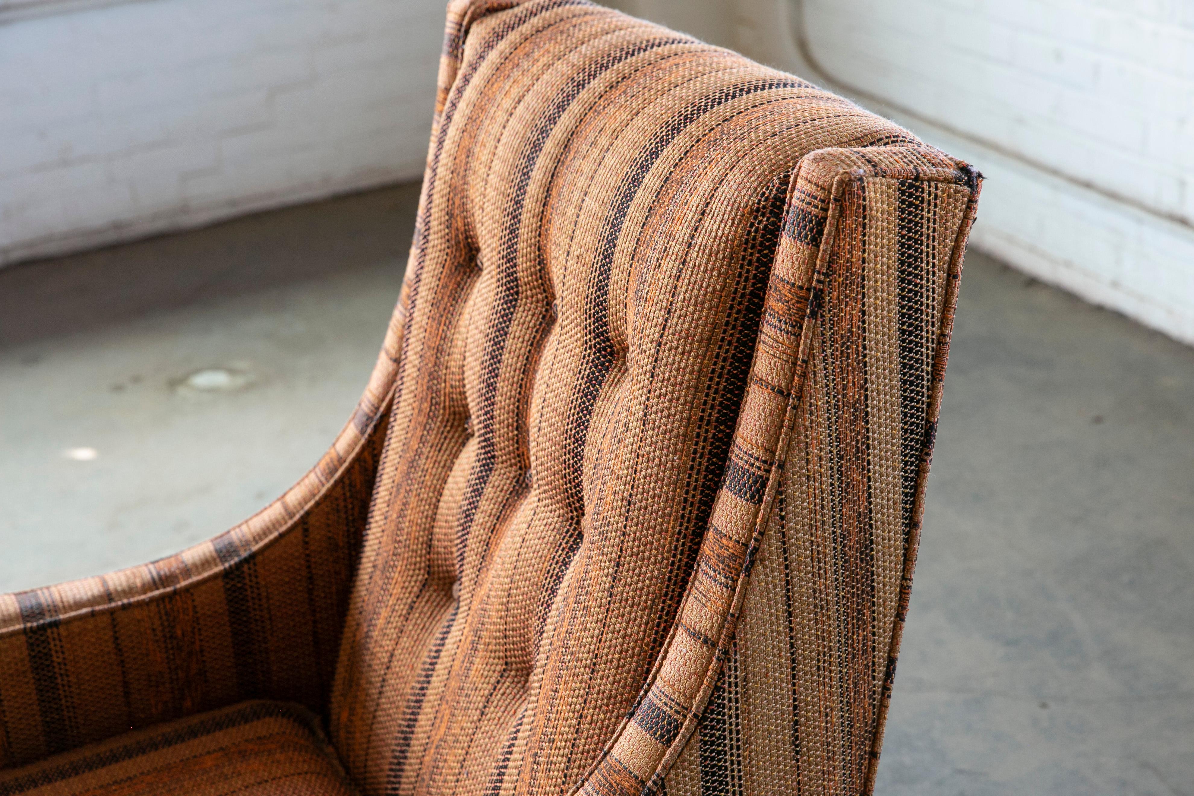 Wool T. H. Robsjohn-Gibbings Style Lounge Chair 1950's For Sale