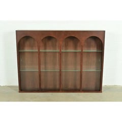 T. H. Robsjohn Gibbings Walnut Bookcase or Display Cabinet, Newly Refinished