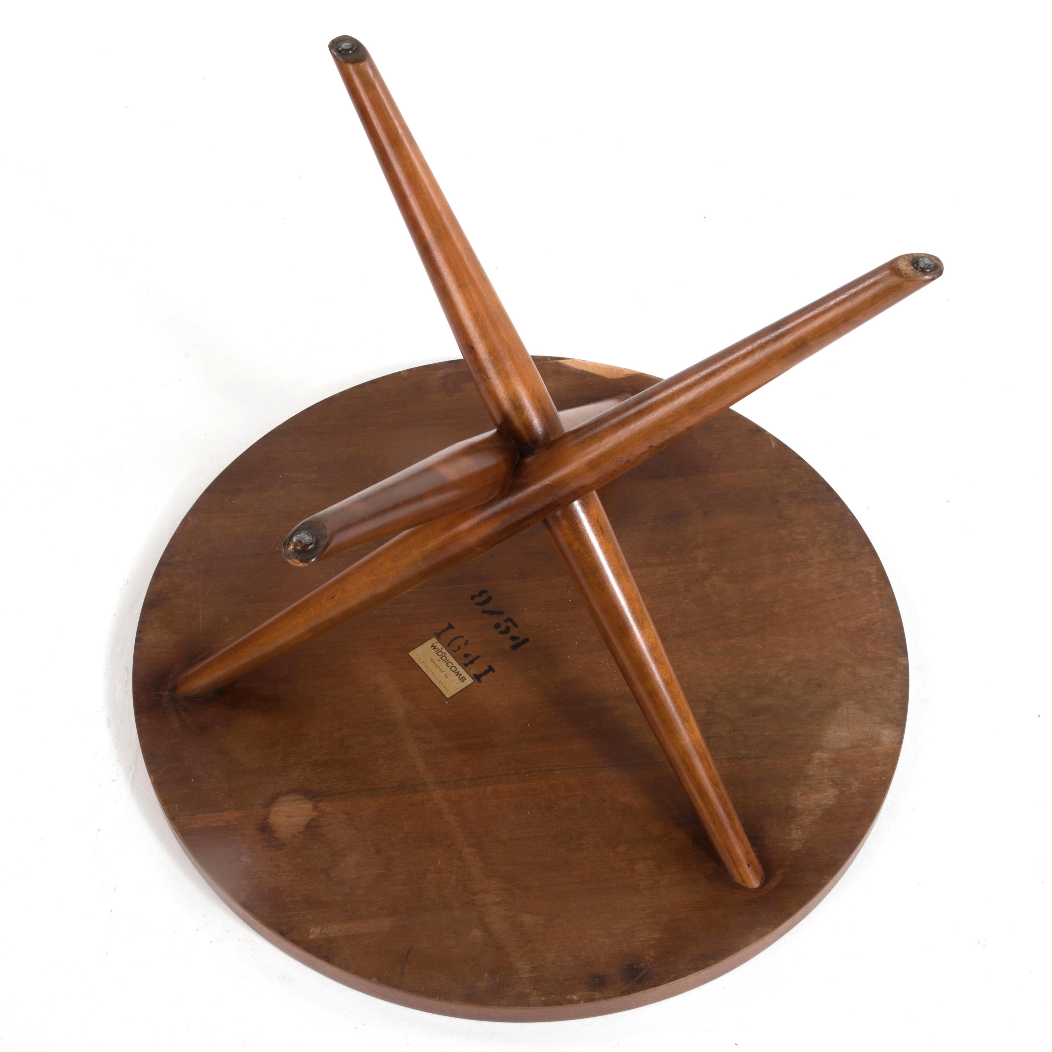 T. H. Robsjohn-Gibbings Widdicomb Tripod Table, Mid Century, 1954 5