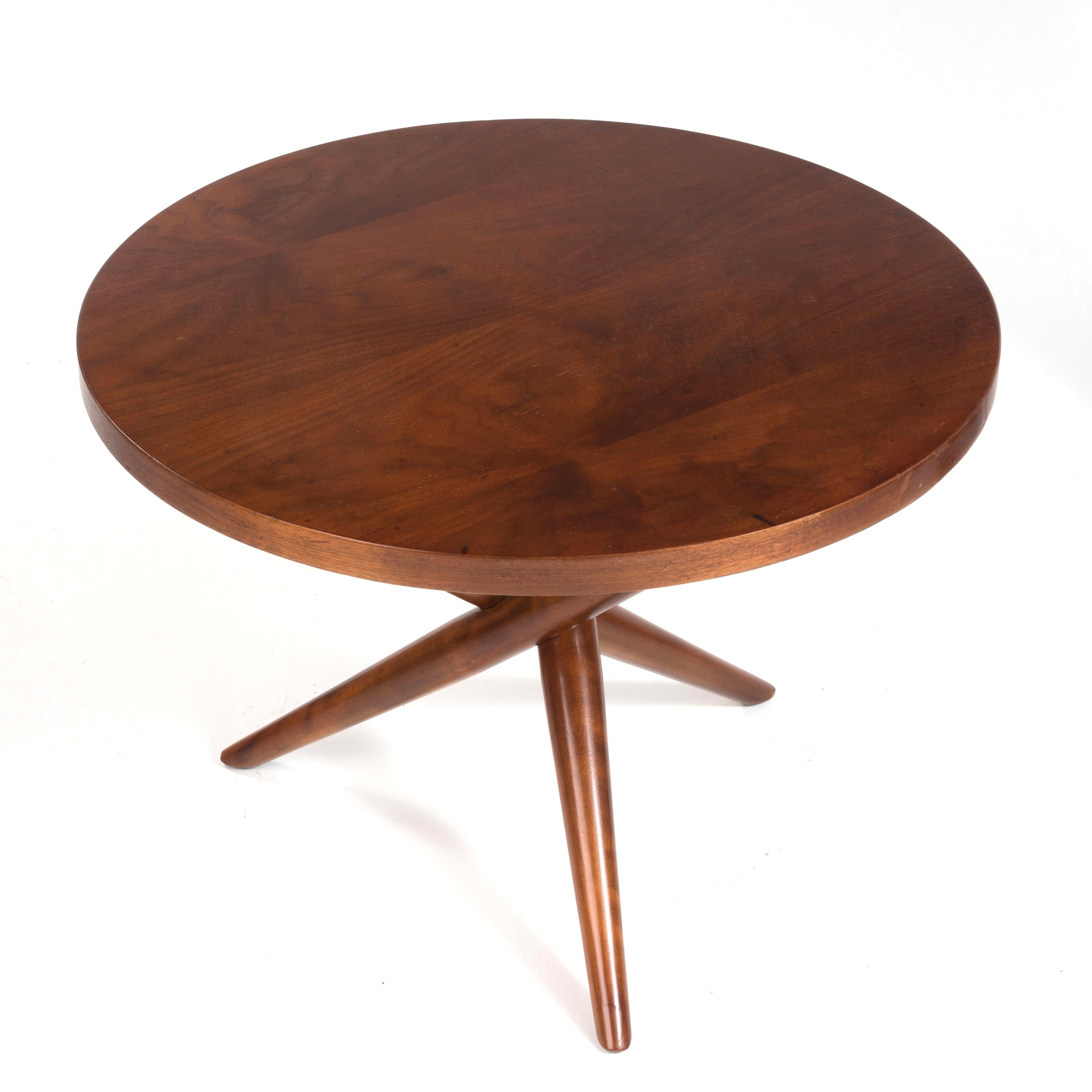 Mid-20th Century T. H. Robsjohn-Gibbings Widdicomb Tripod Table, Mid Century, 1954