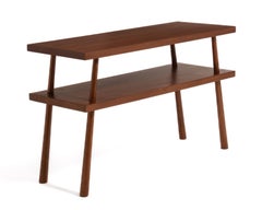 T. H. Robsjohn-Gibbings Widdicomb Walnut Console Hall Table 1952 Restored