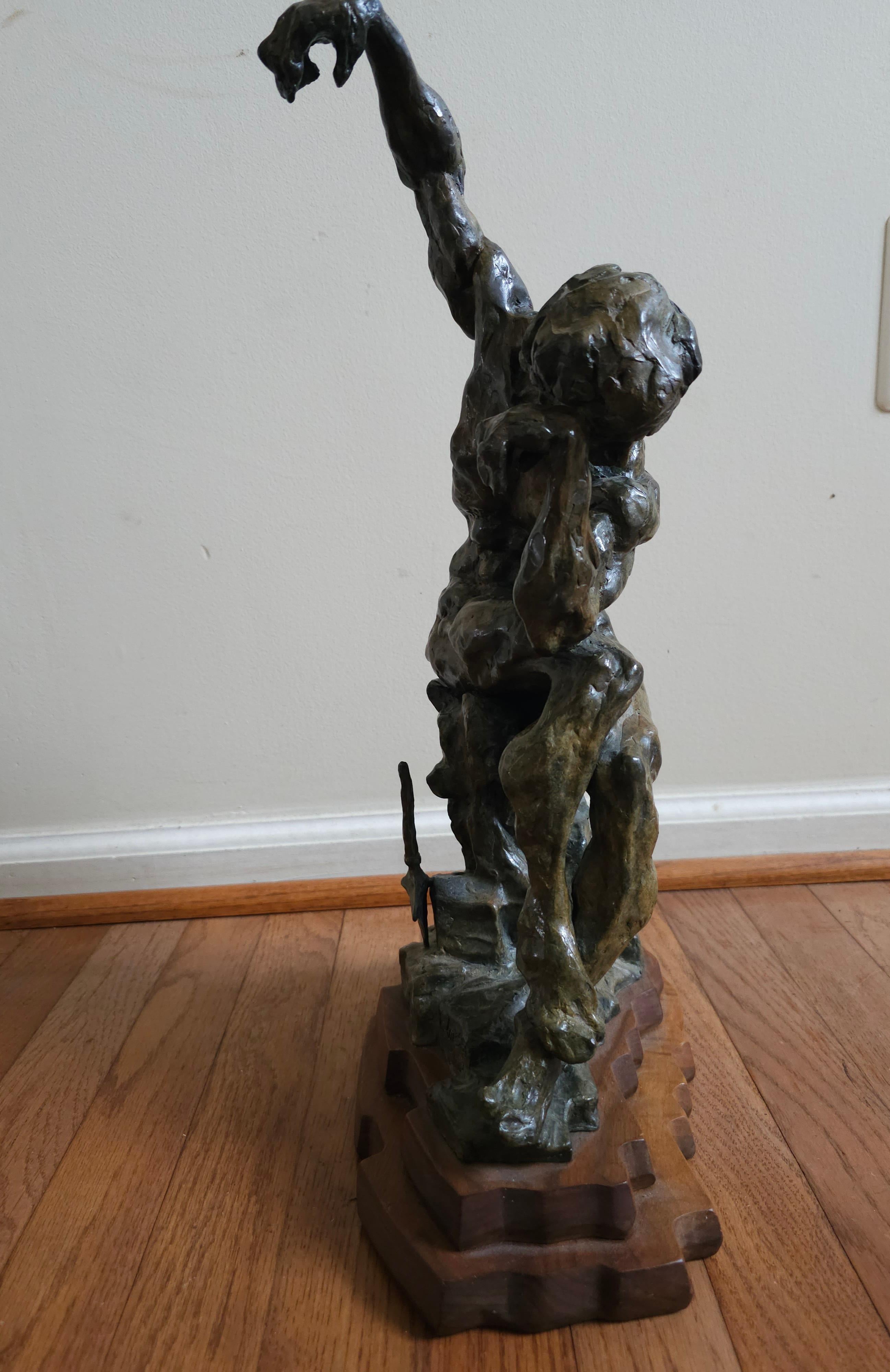 Metalwork T. Holmes (American b. 1955) The Victorious Gladiator, Bronze, Signed & Numbered For Sale
