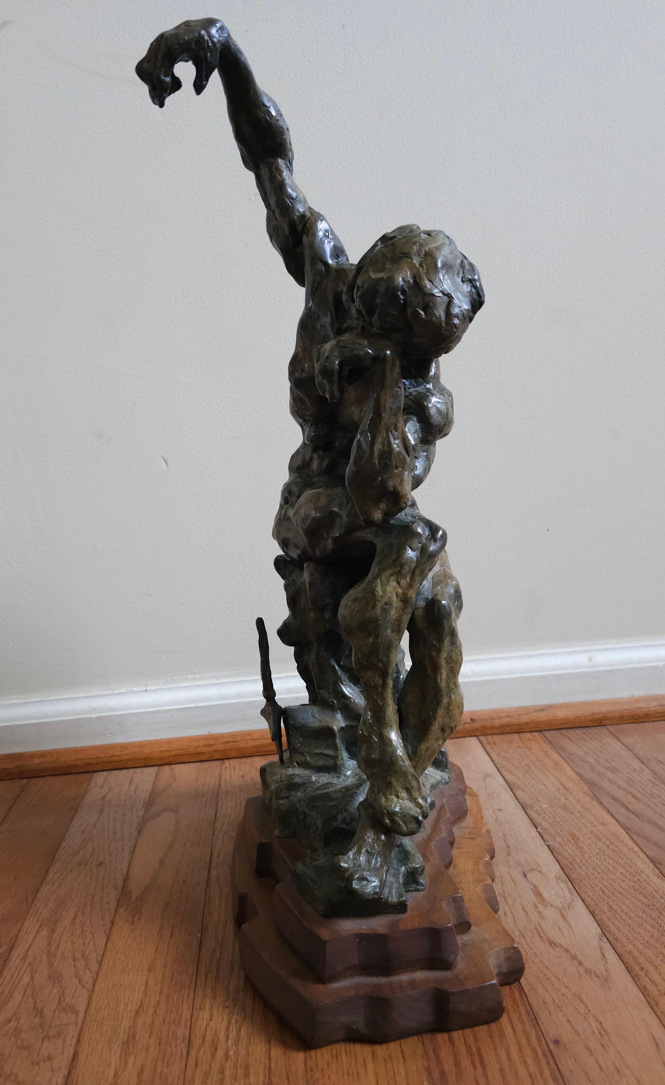 T. Holmes (American b. 1955) The Victorious Gladiator, Bronze, Signed & Numbered In Good Condition For Sale In Germantown, MD
