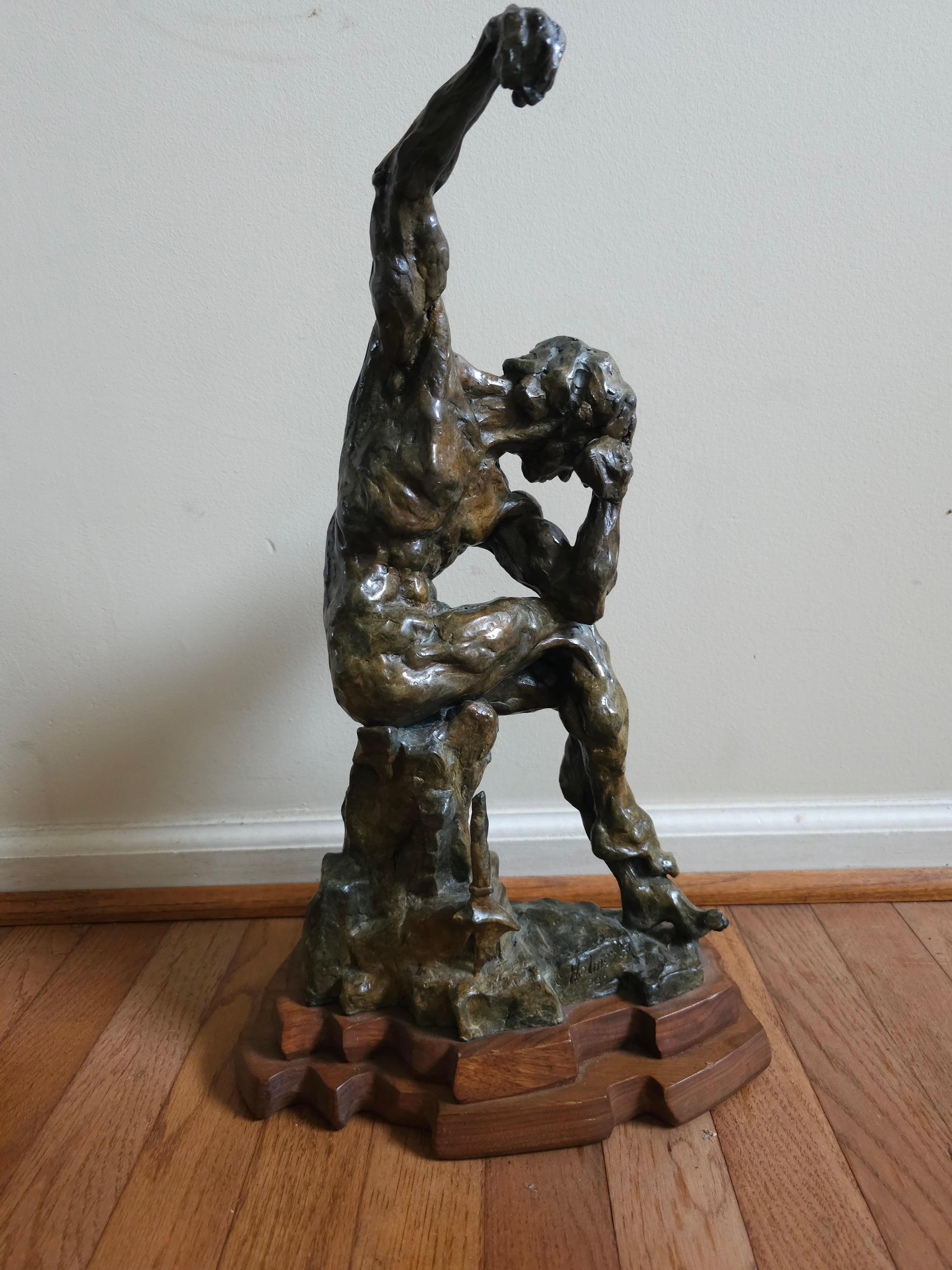 20th Century T. Holmes (American b. 1955) The Victorious Gladiator, Bronze, Signed & Numbered For Sale