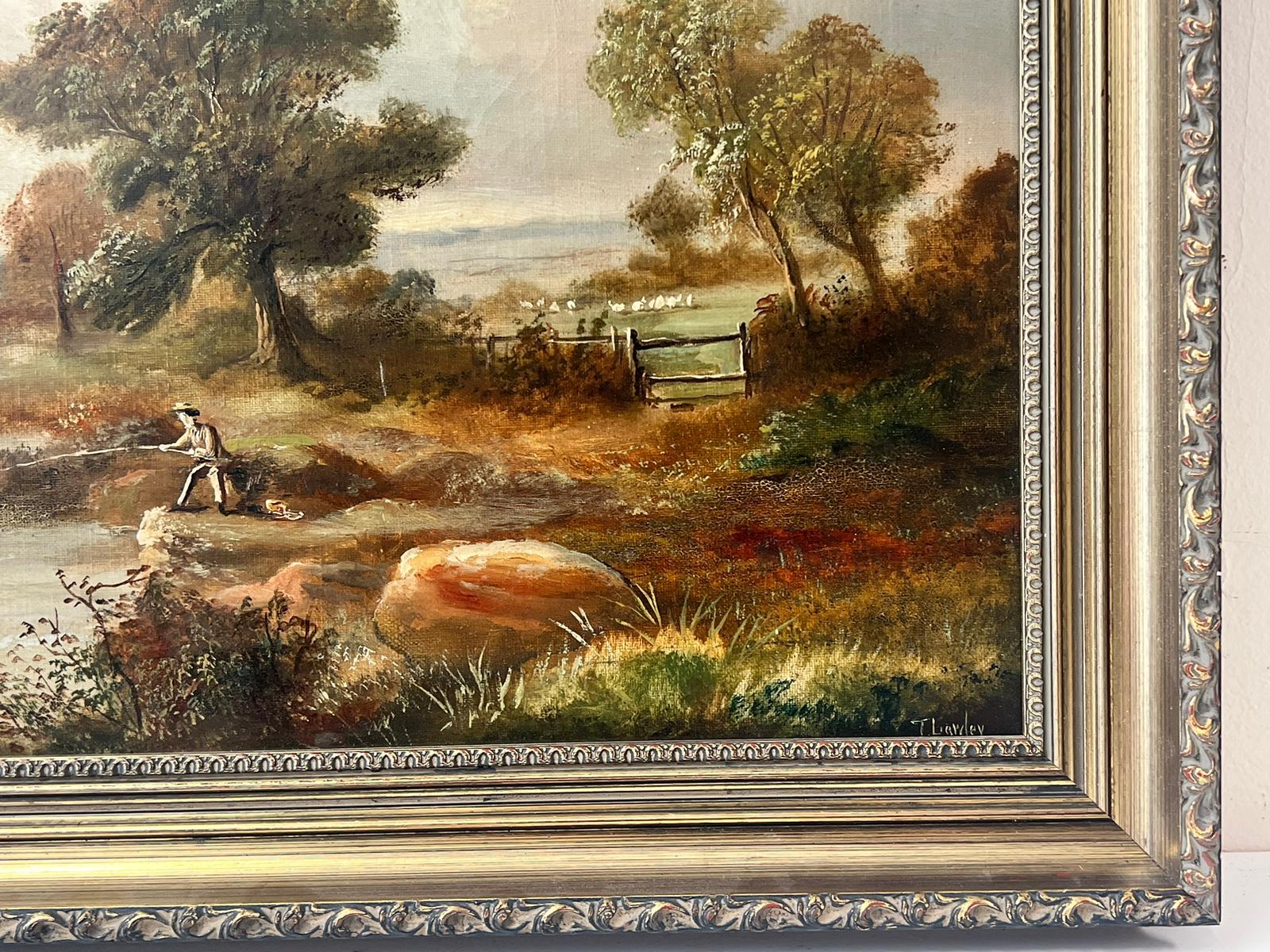 T. Lawley (British late 19th century)
signed oil on canvas, framed
framed: 15 x 23.5 inches 
canvas: 12 x 20 inches
provenance: private collection, England
condition: very good and sound condition  