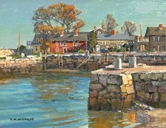 Impressionismo Americano Artista di Rockport T.M. T. I. Scena sul lungomare di Nicholas