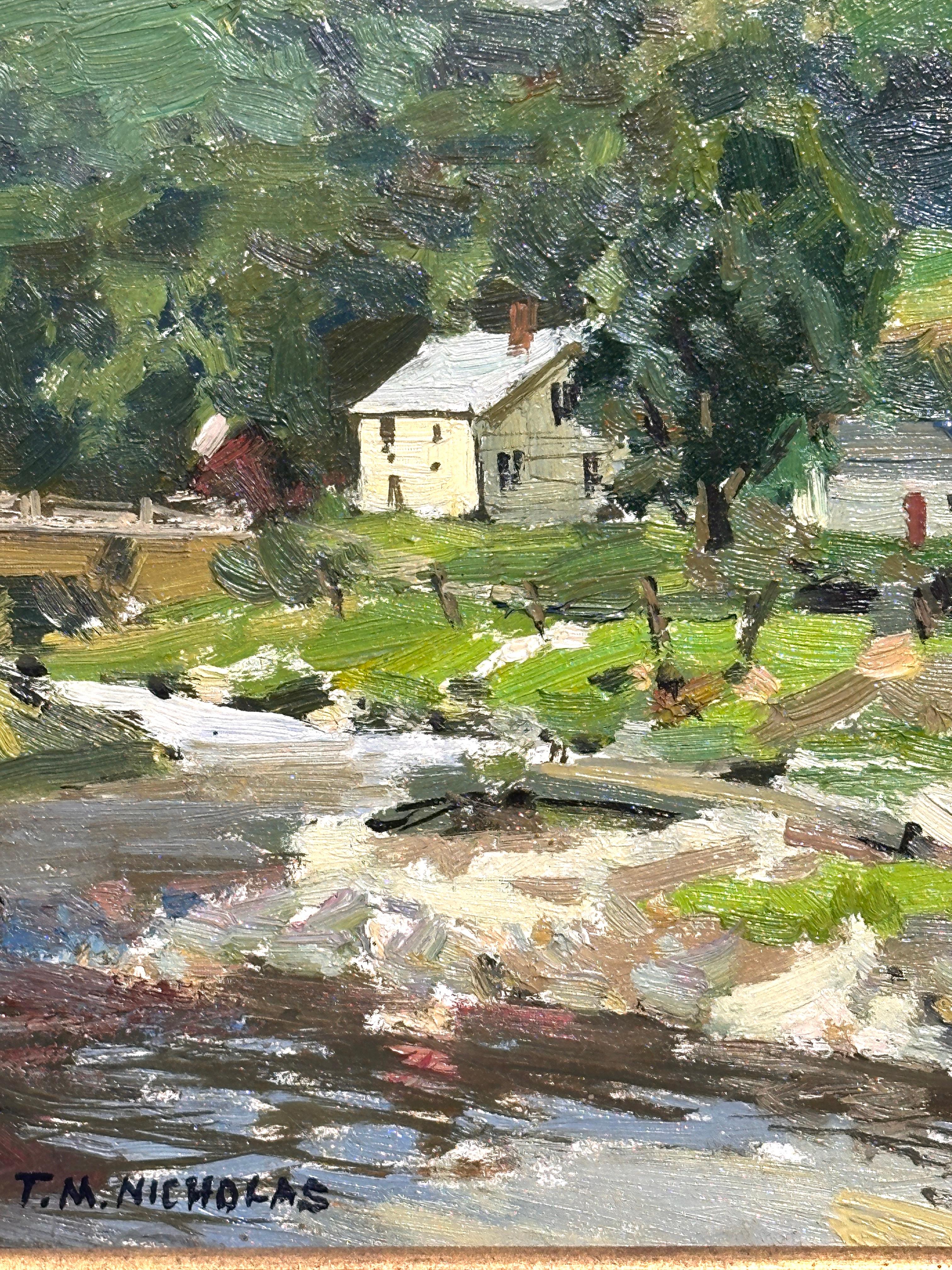 Bluberry Farm, Woodstock VT  von T.M. Nicholas Original Öl-Landschaft, Neuengland, Original im Angebot 2